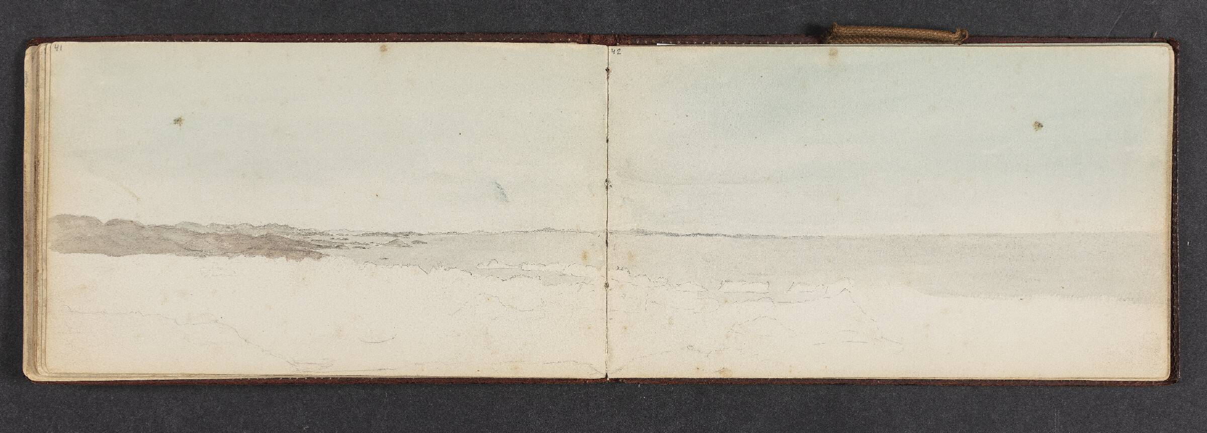 Fjeldlandskab ved en fjord, Lars Møller, 1883