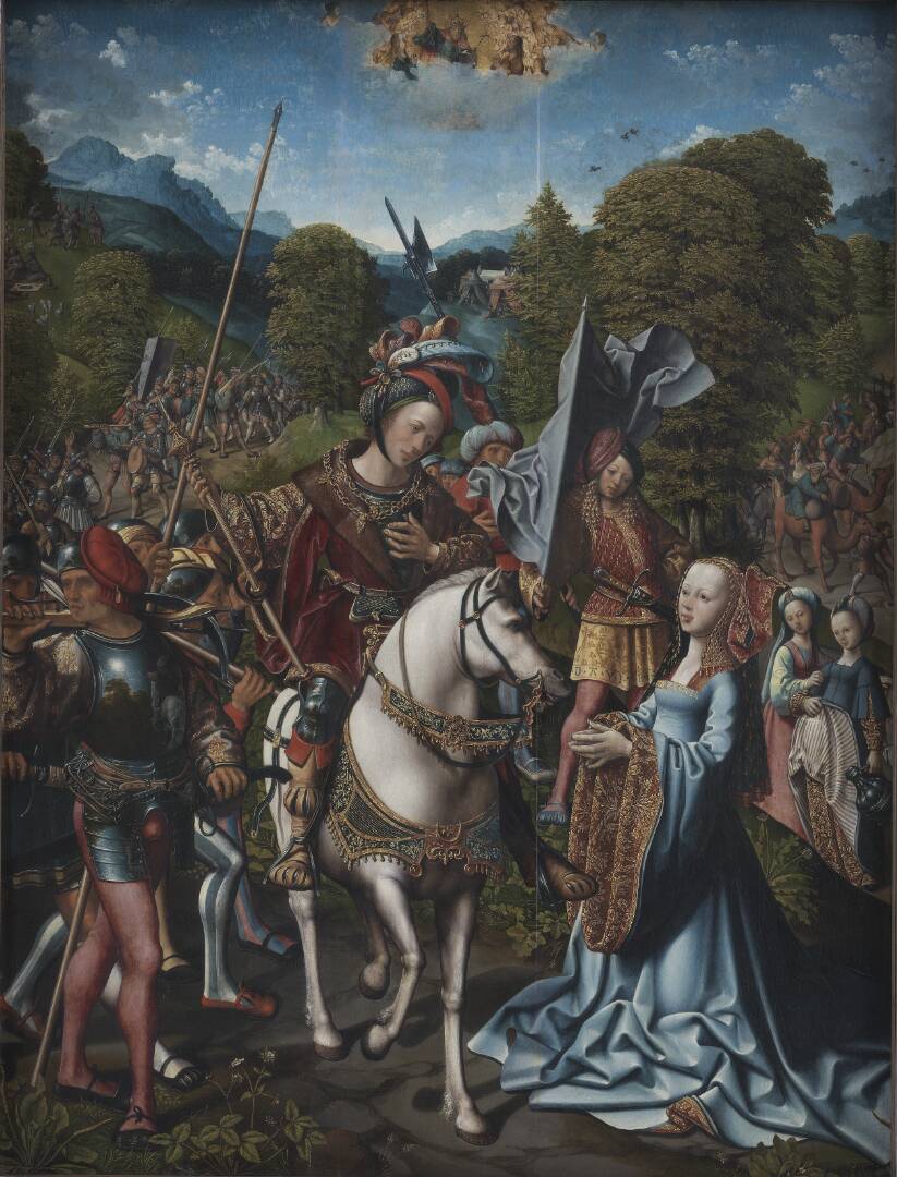 David and Abigail, by Jacob Cornelisz van Oostsanen, 1485-1533