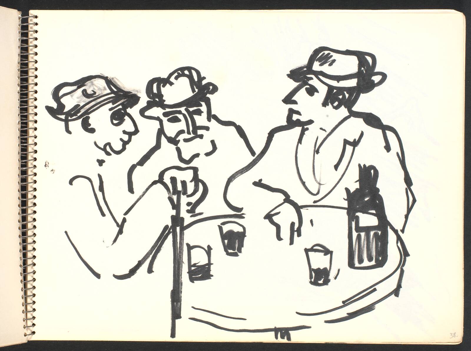 Værtshusscene, Gottfred Eickhoff, 1952