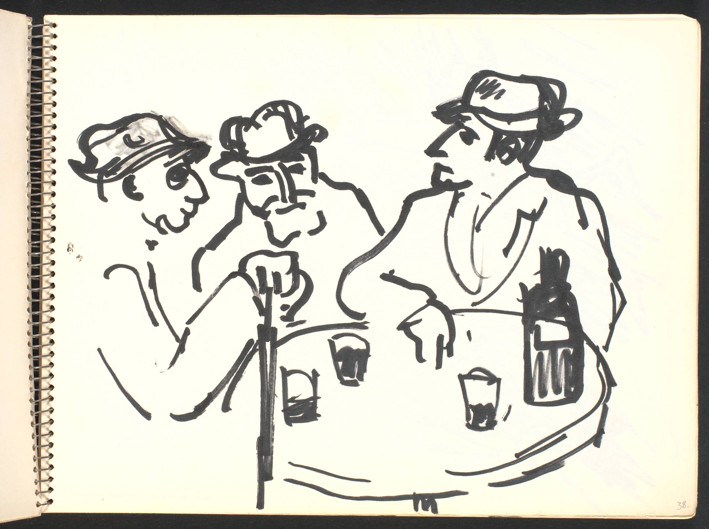 Værtshusscene, Gottfred Eickhoff, 1952