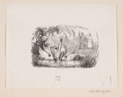 Illustration til "Den grimme Ælling" i H.C. Andersen, "Eventyr og Historier", Bind 1