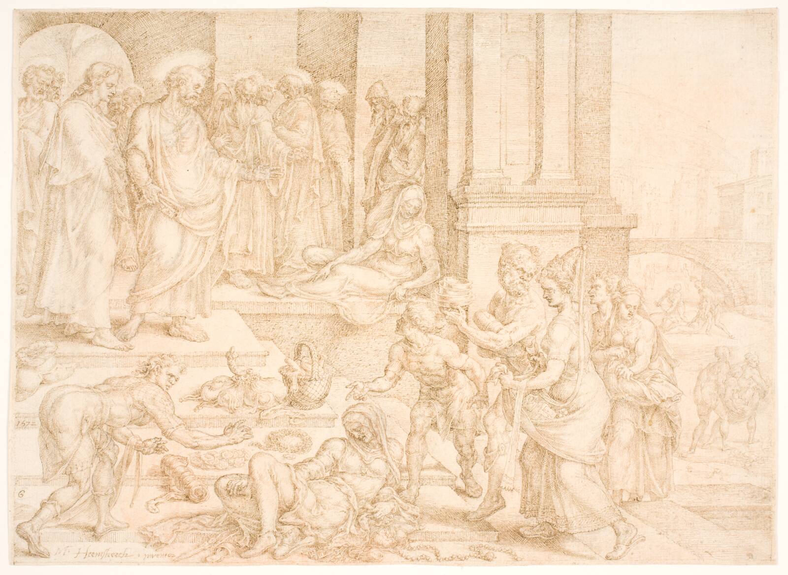 Safira's død, Maarten van Heemskerck, 1572