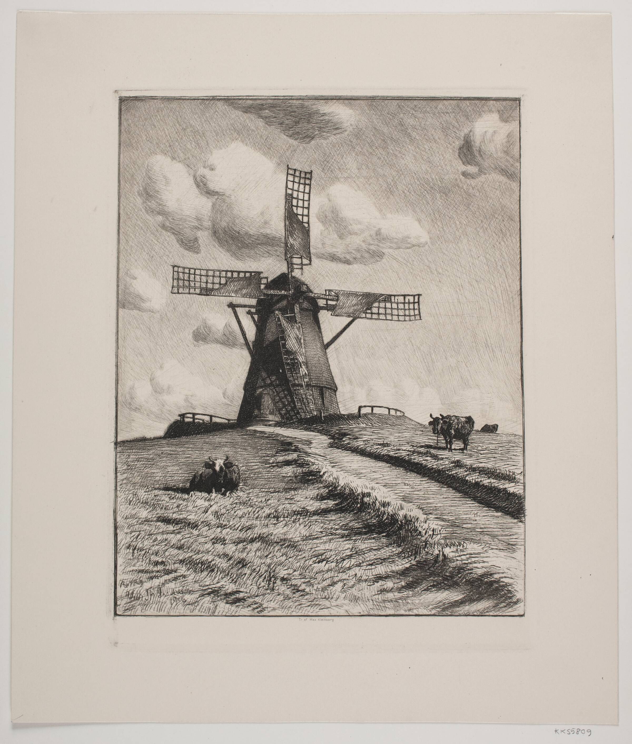 Rørvig mølle, Vilhelm Th. Fischer, 1906