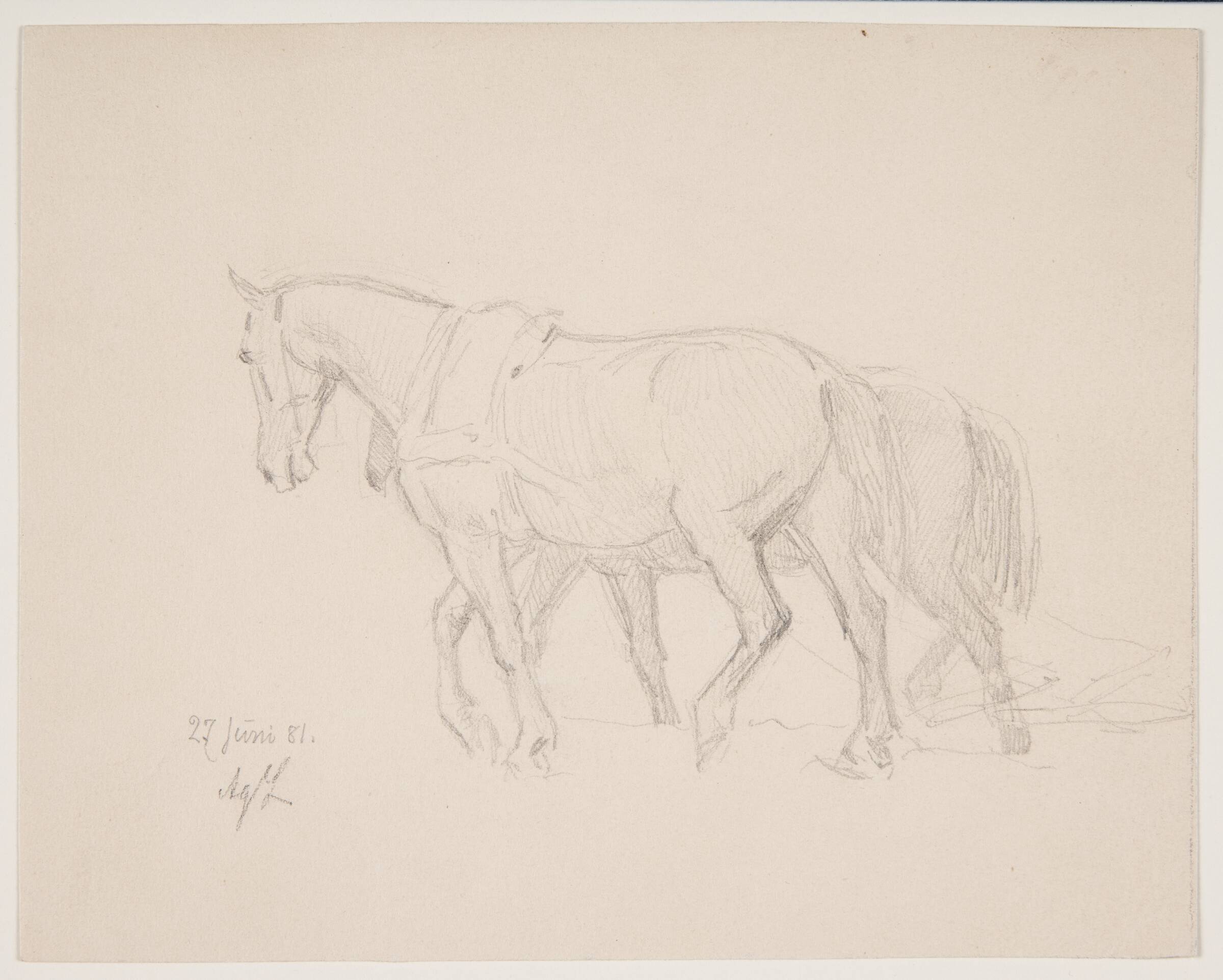 To heste, Agnes Lunn, 1881