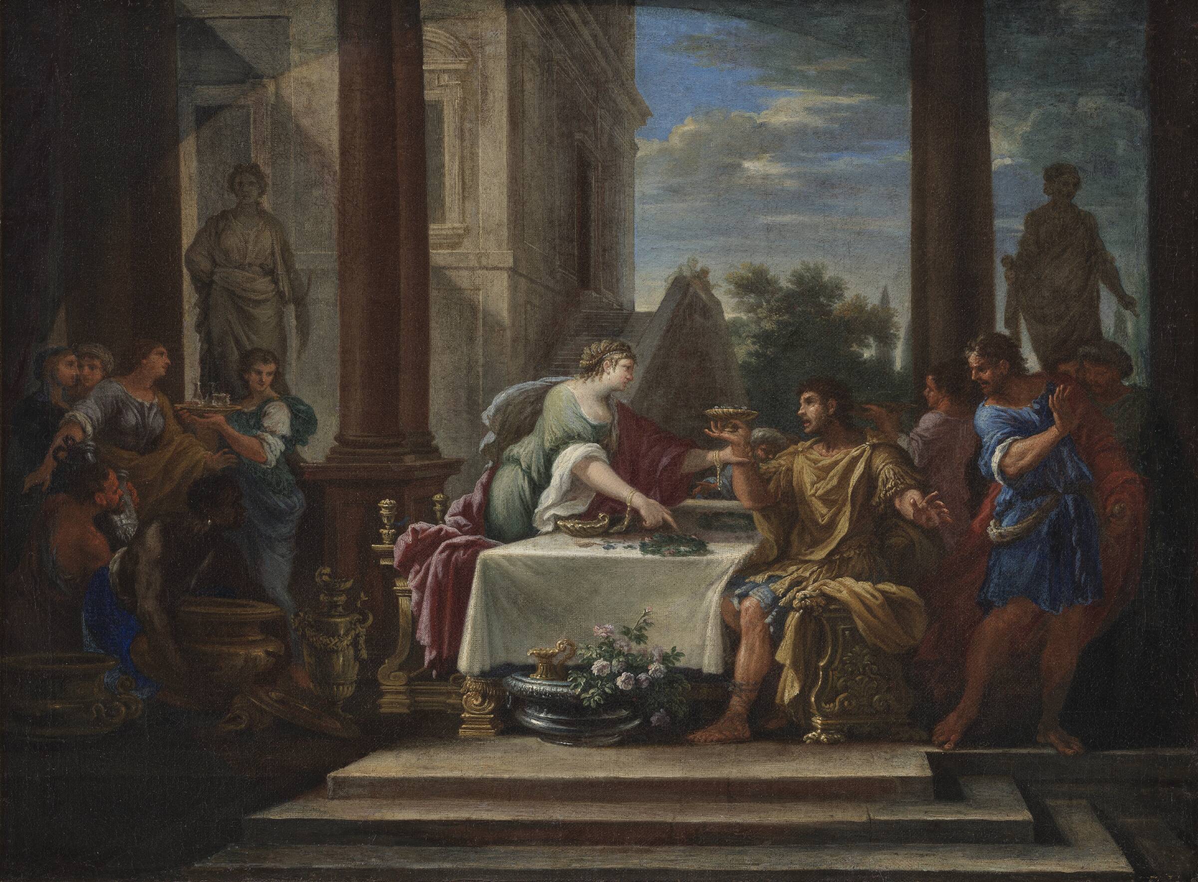 Odysseus og Kirke, Filippo Lauri, 1611-1669