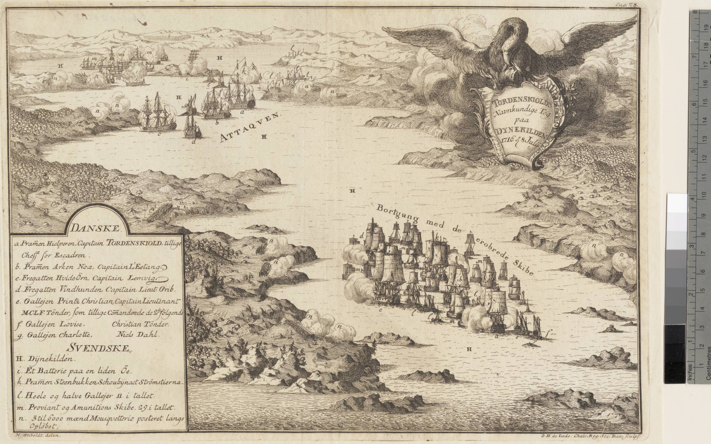 Tordenskjolds tog på Dynekilden 1716, Odvardt Helmoldt de Lode, 1716-1816