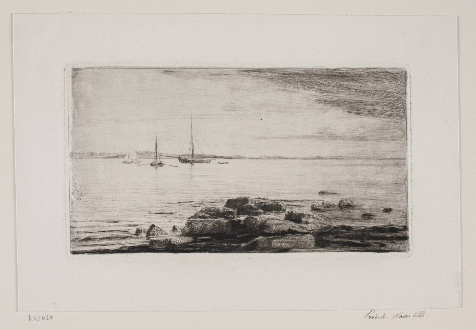 Strandparti ved Hellebæk, Carl Bloch, 1881