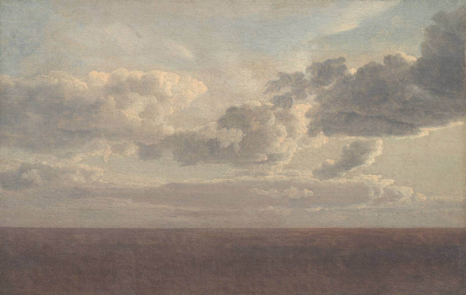 Studie af skyer over havet, C.W. Eckersberg, 1826