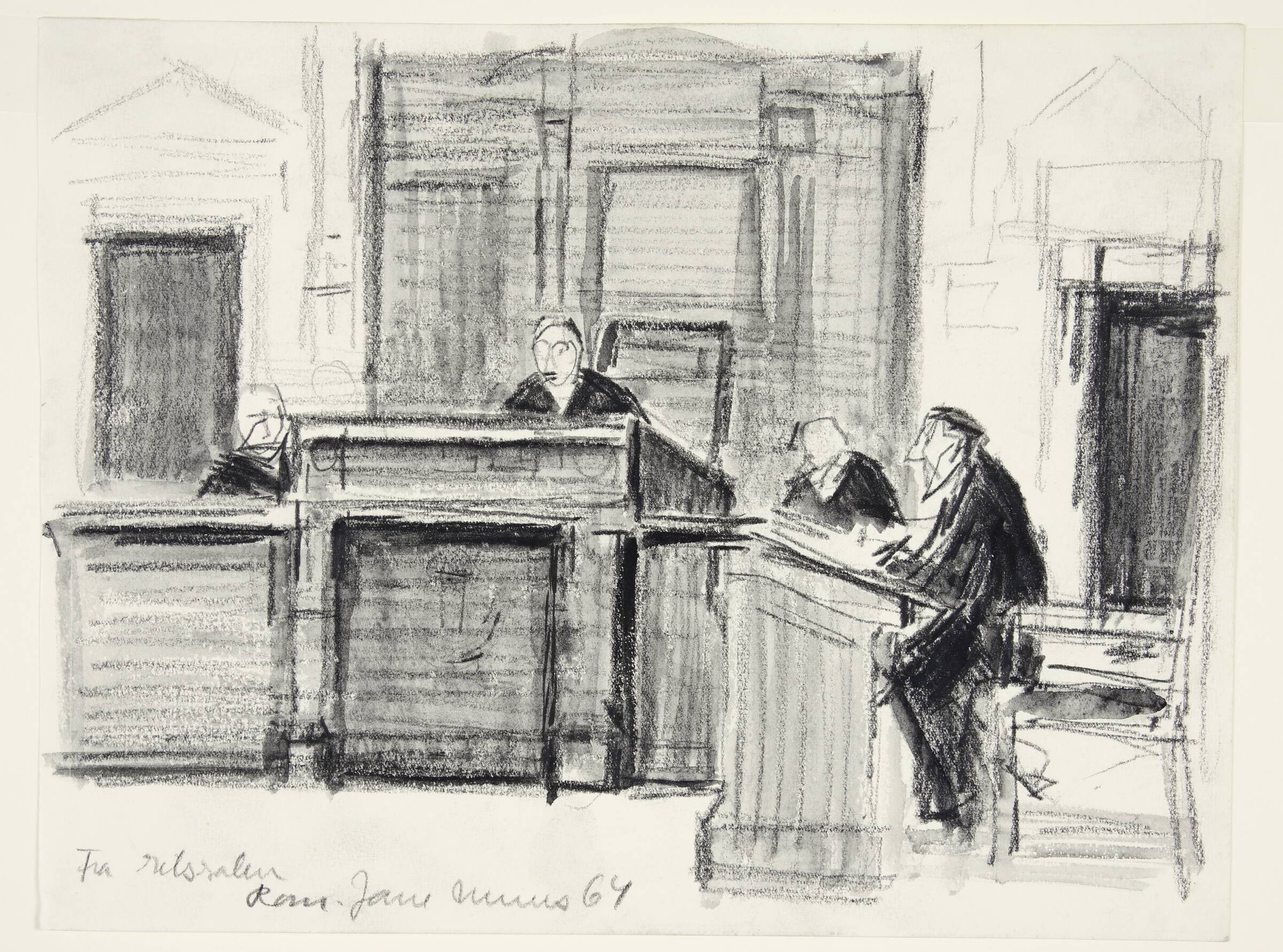 Studie fra en romersk retssal, Jane Muus, 1964