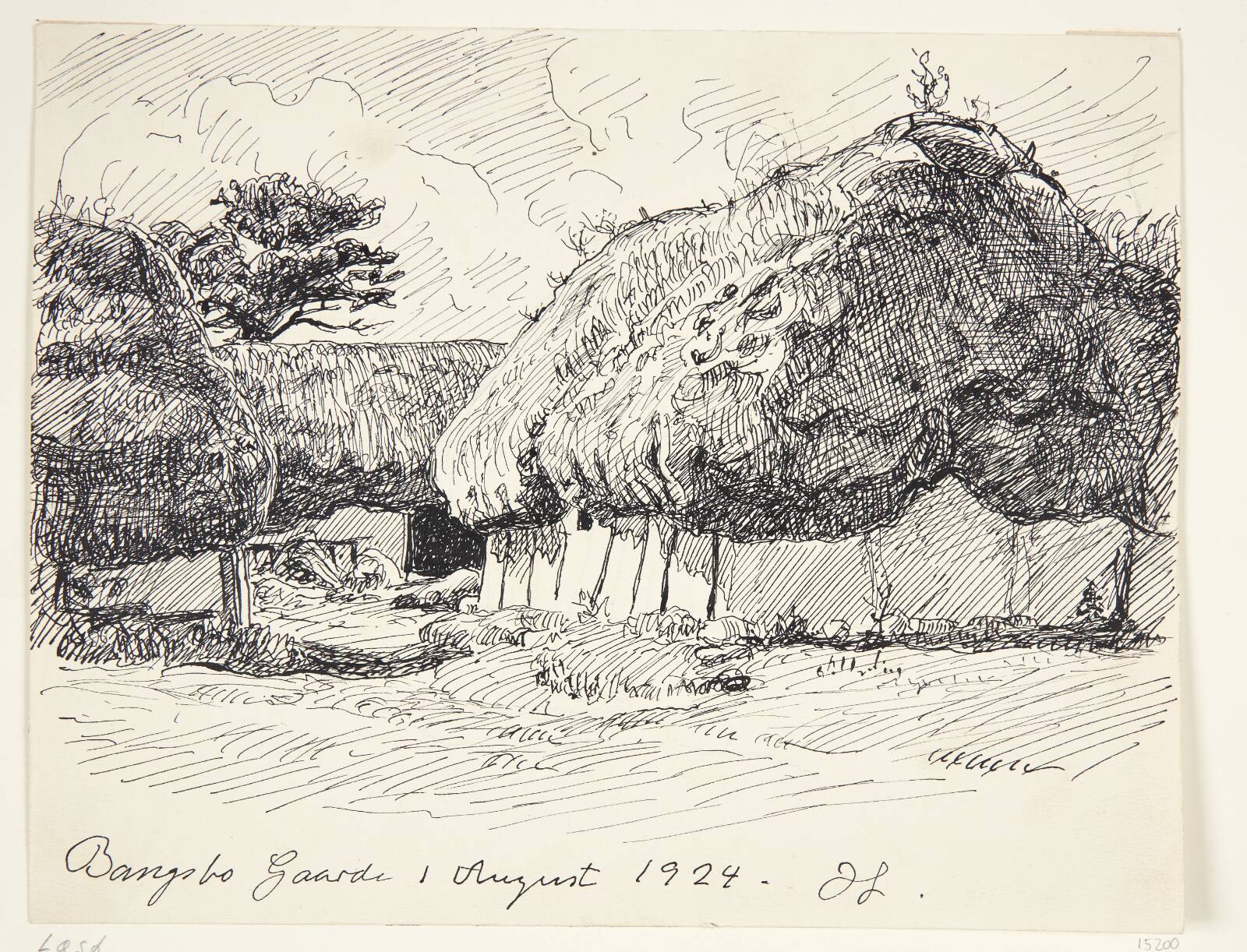 "Bangsbo gård". Læsø, Johannes Larsen, 1924