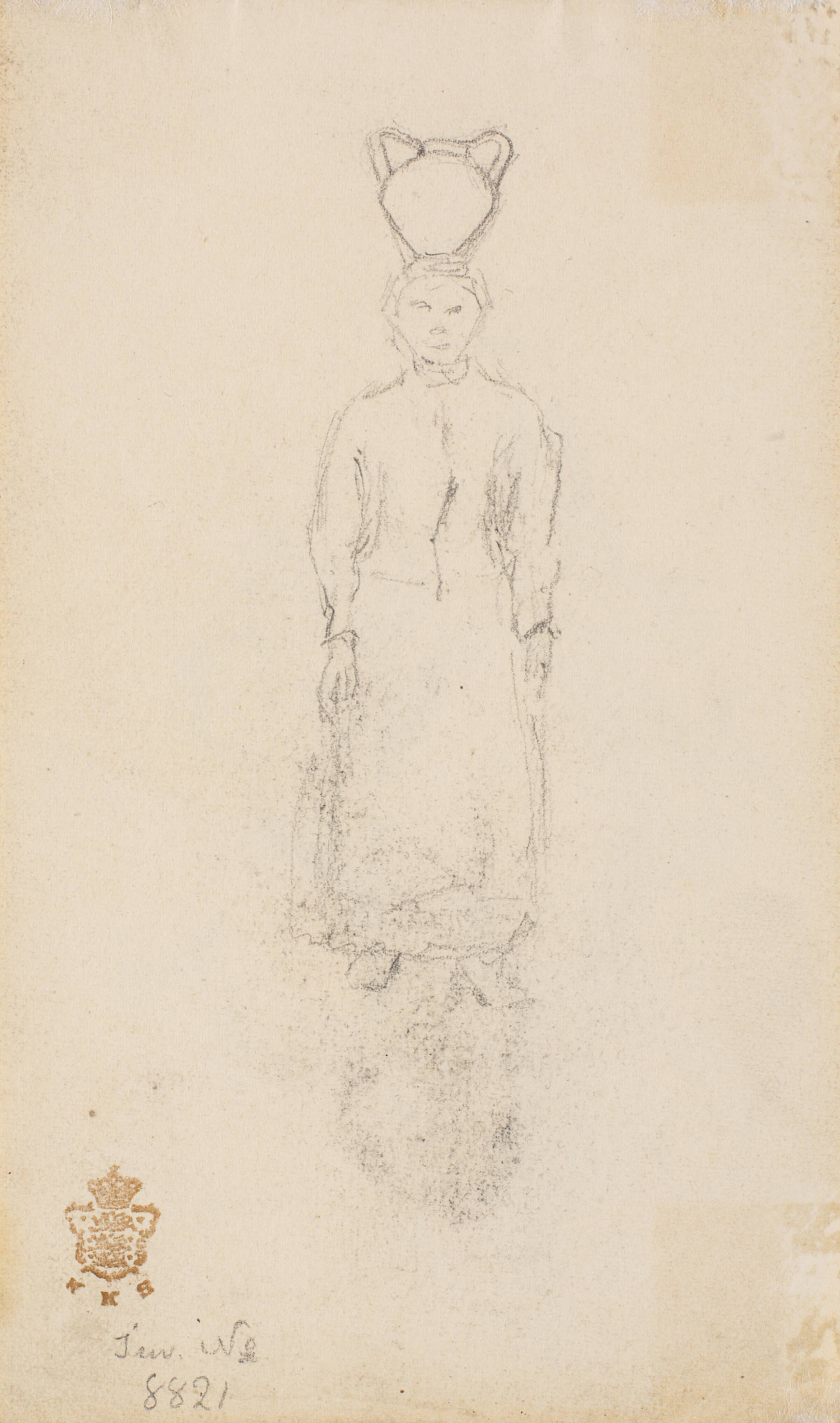 Pige med krukke på hovedet, L.A. Ring, 1893-1895