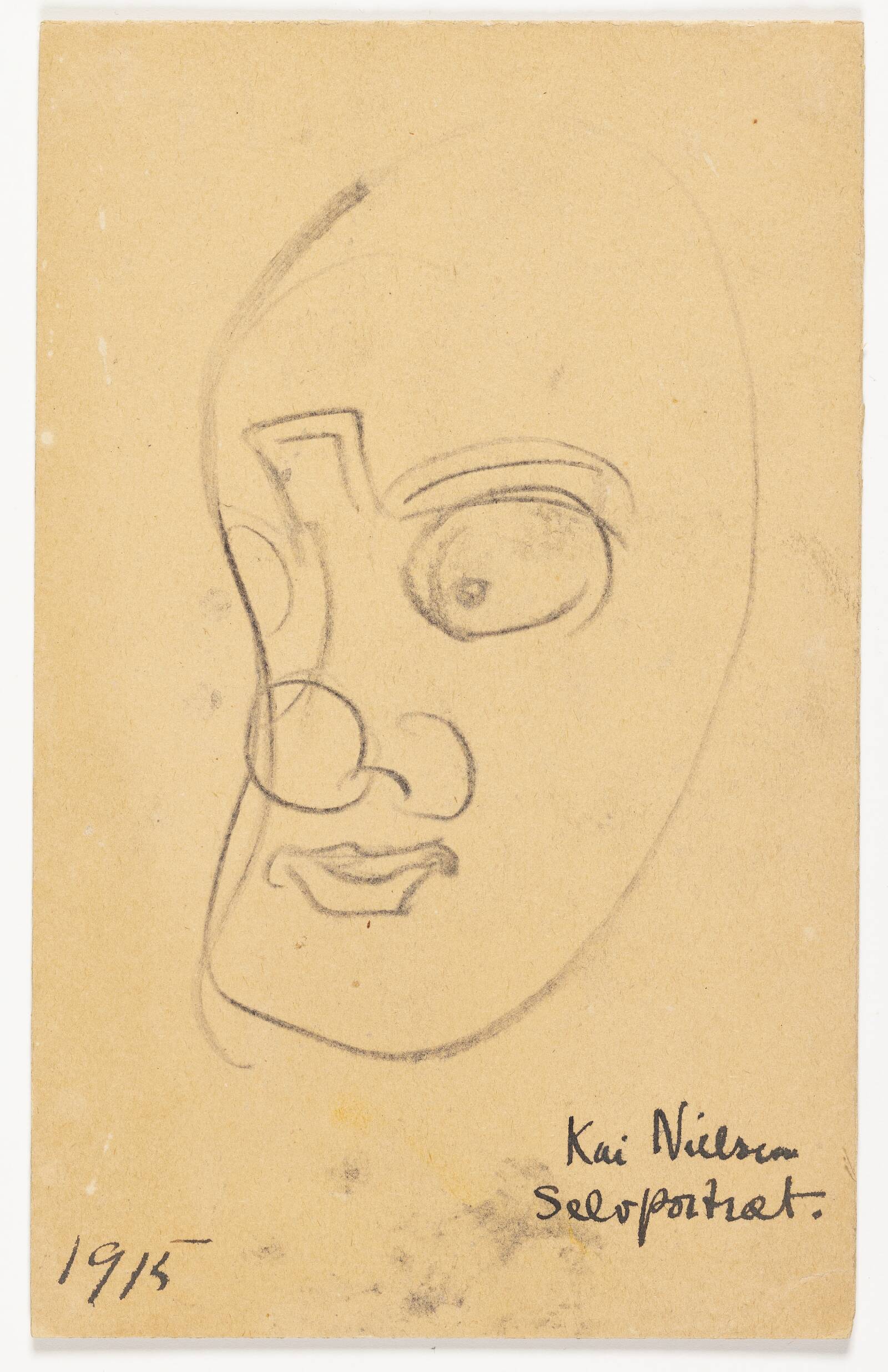 Selvportræt, Kai Nielsen, 1915