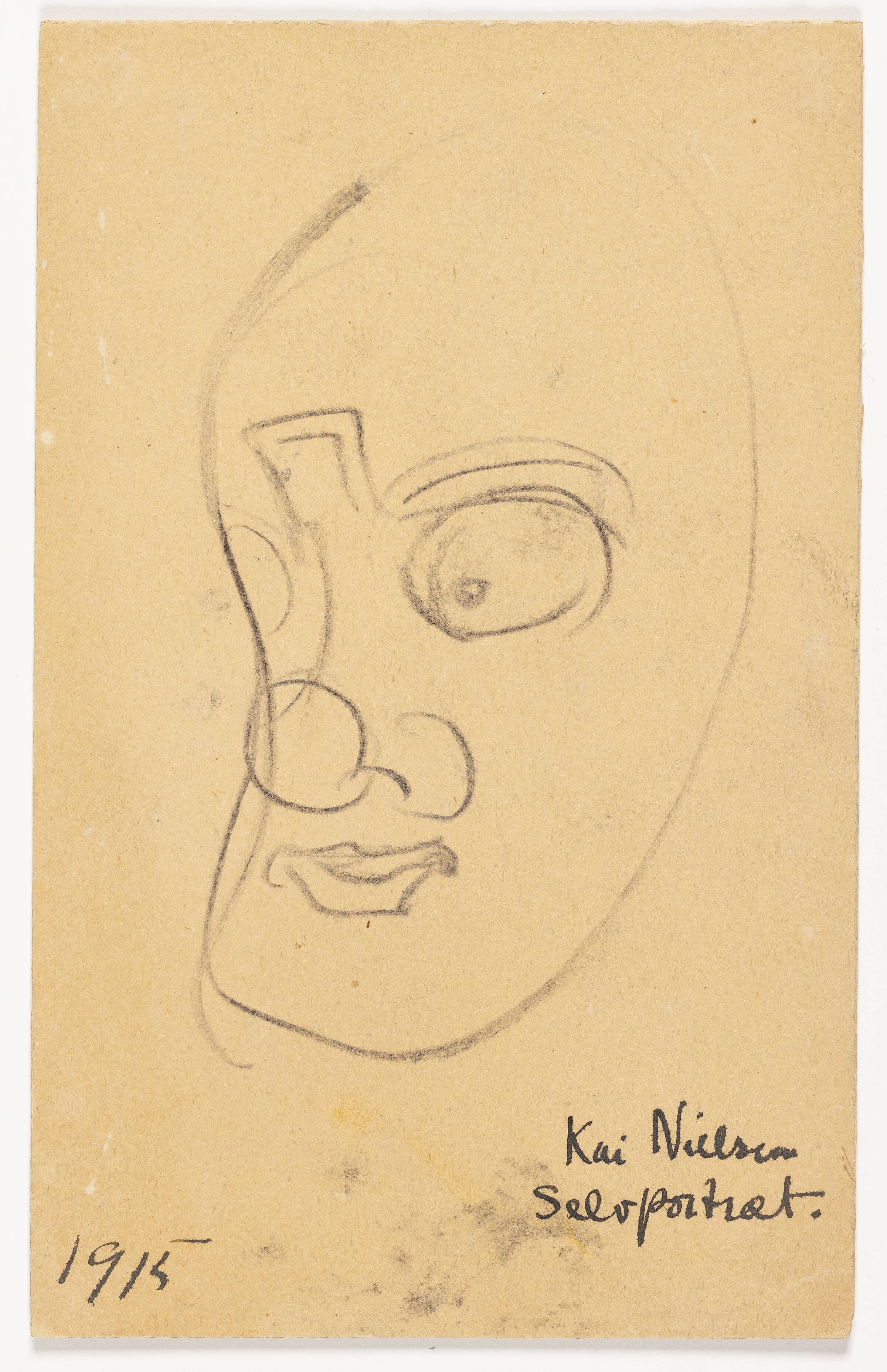 Selvportræt, Kai Nielsen, 1915
