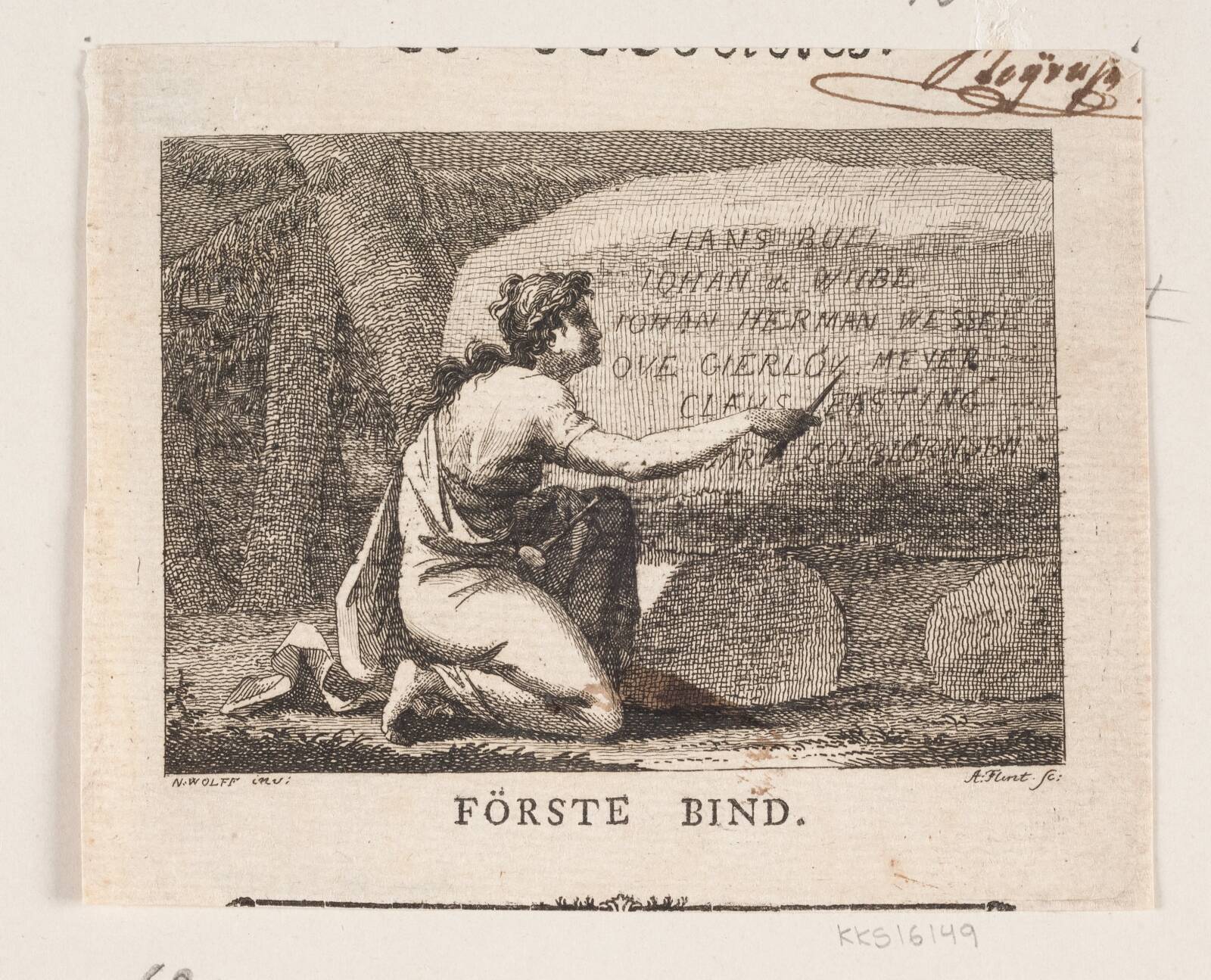 Hæderens kvindelige genius, Andreas Flint, 1793