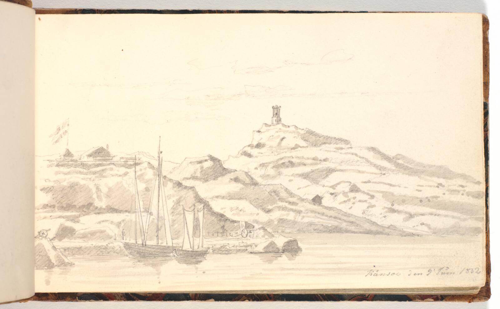 Fjordlandskab, Martinus Rørbye, 1832