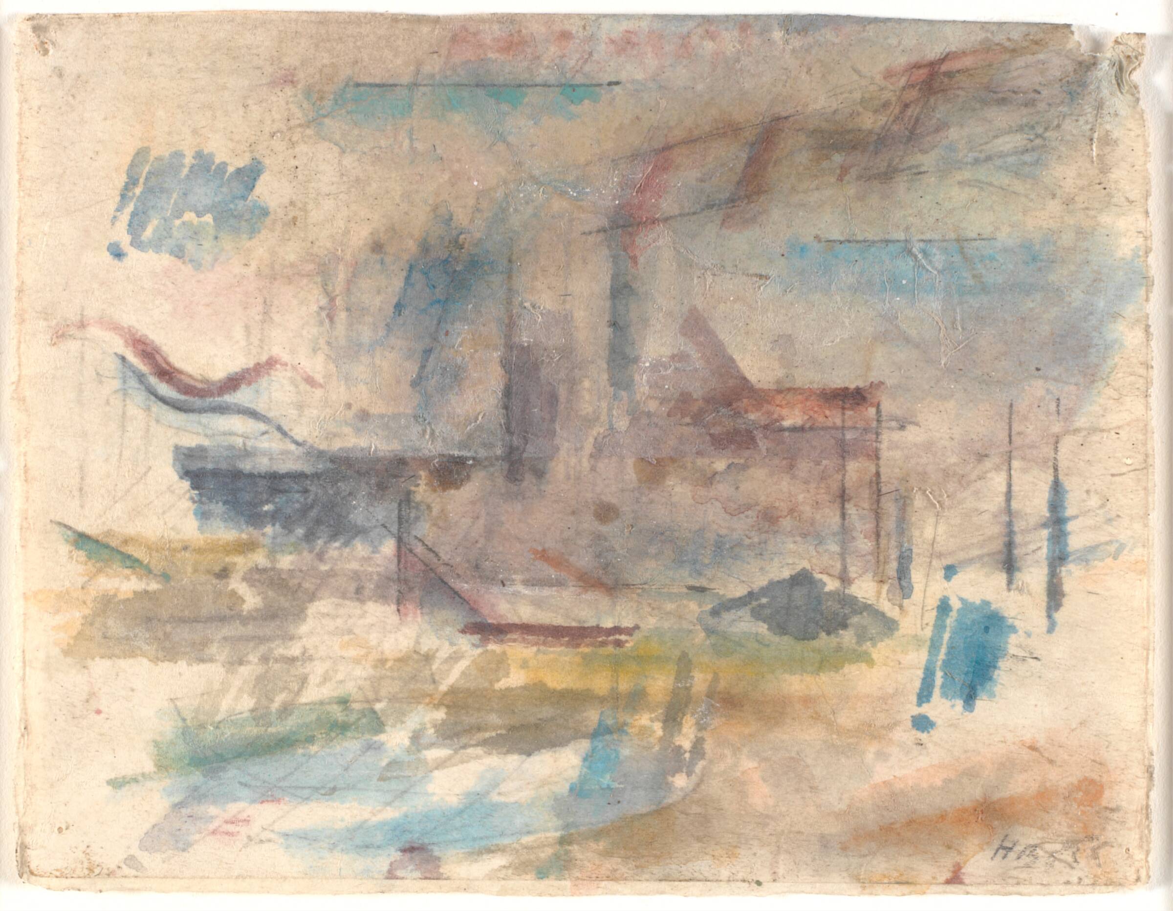 Formentlig fra Nordhavnen, København., Helge Bertram, 1985