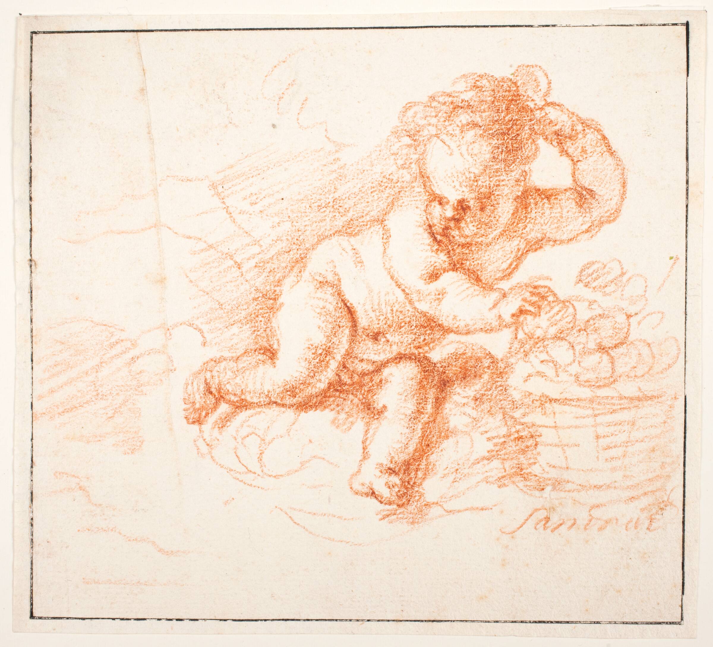 Putti samler frugt, Joachim von Sandrart, 1606-1688