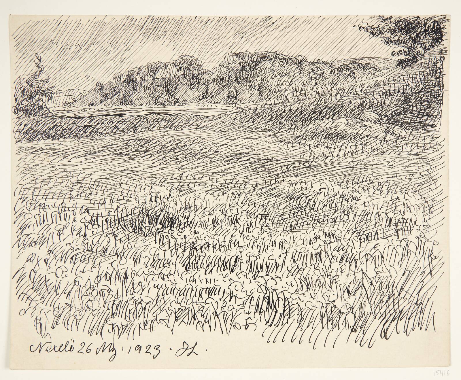 Landskab. Nexelø, Johannes Larsen, 1923