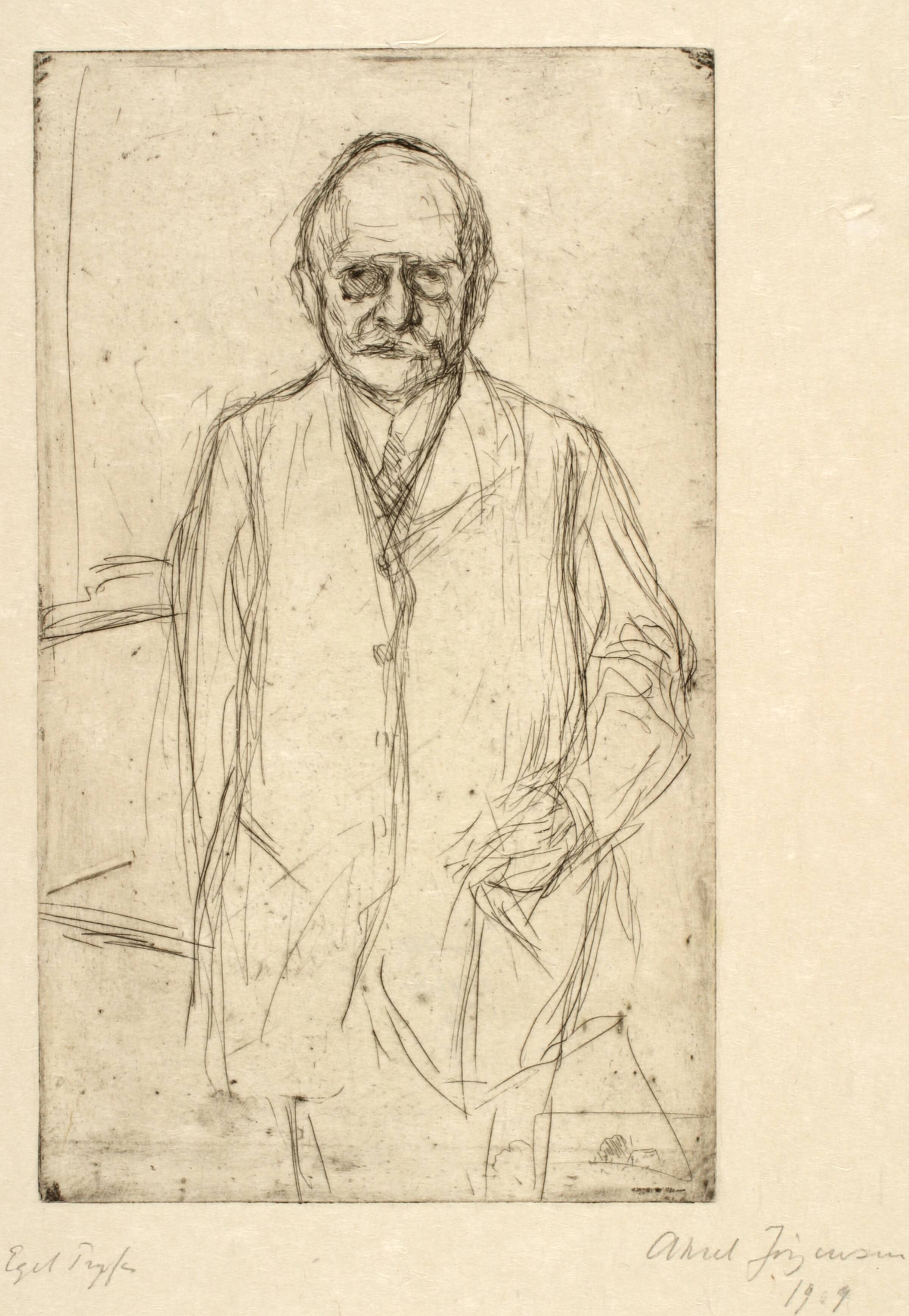 Grosserer Tetzen-Lund, stående, Aksel Jørgensen, 1909