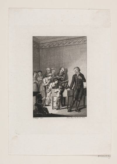 Illustration med selskab om et spinet