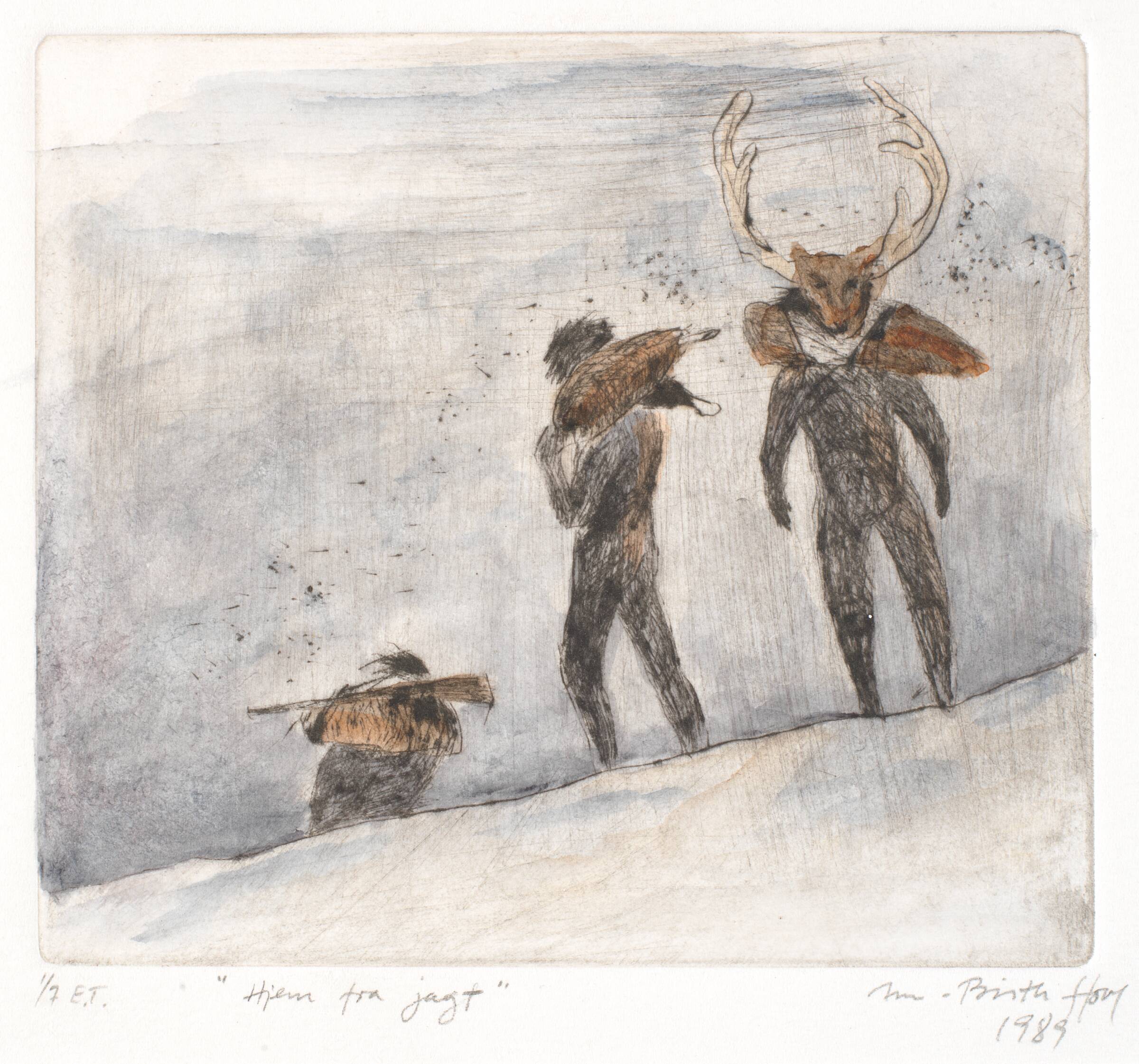 Hjem fra jagt, Anne-Birthe Hove, 1989