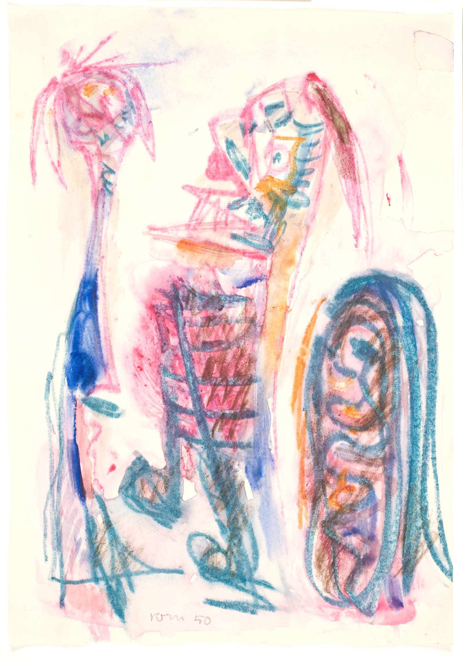 Tre figurer, Asger Jorn, 1950