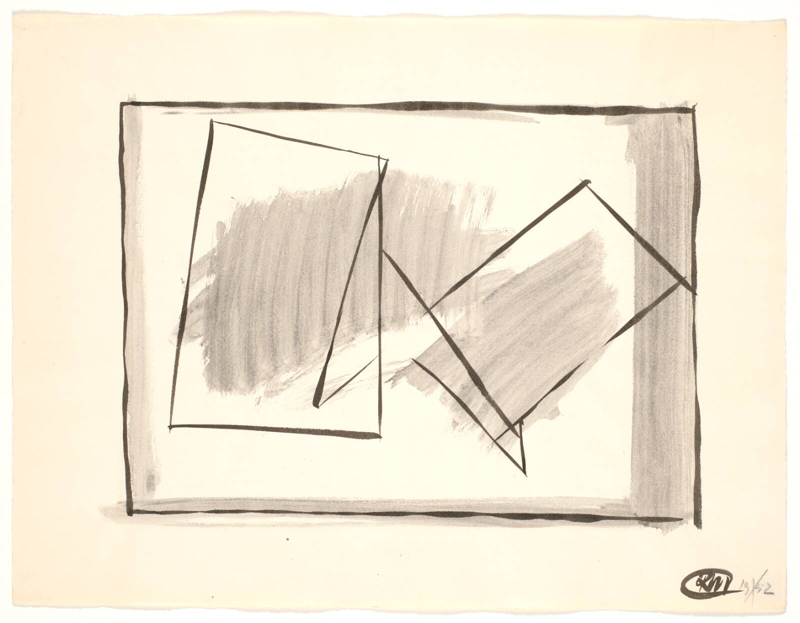 Geometrisk komposition, Richard Mortensen, 1952