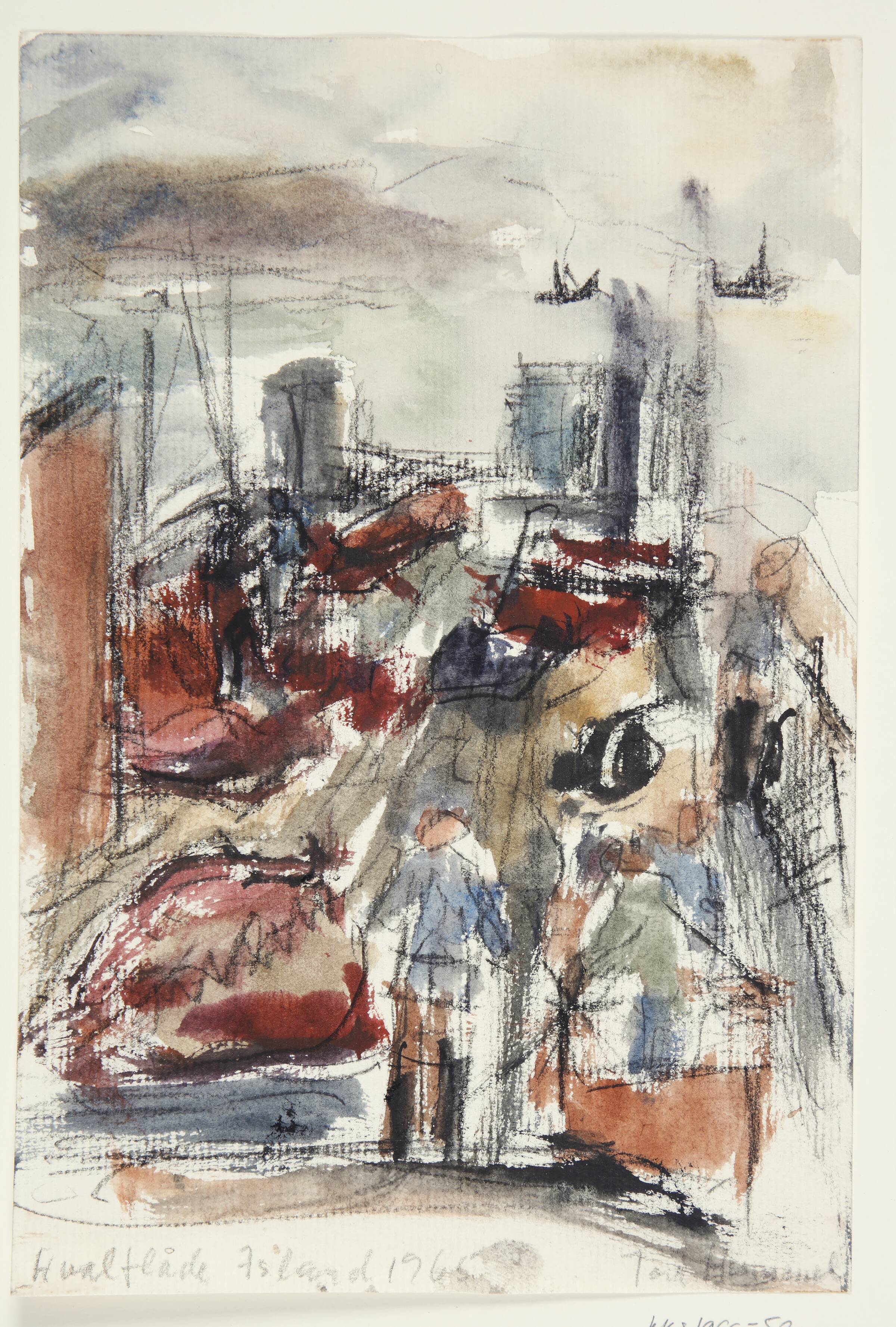 Hvalflåde. Island, Tove Hummel, 1965