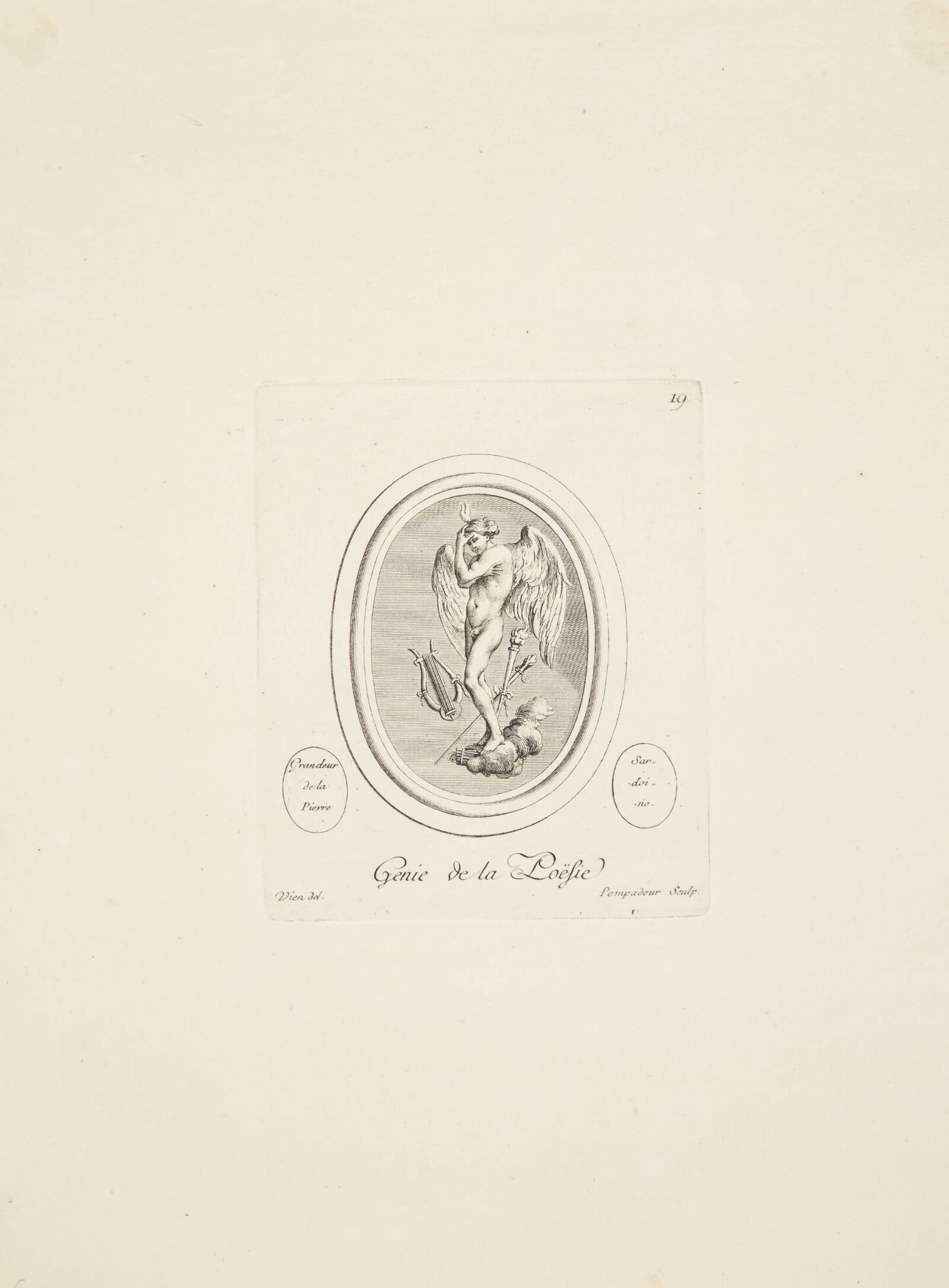 Poesiens genius, Madame de Pompadour, 1753-1757