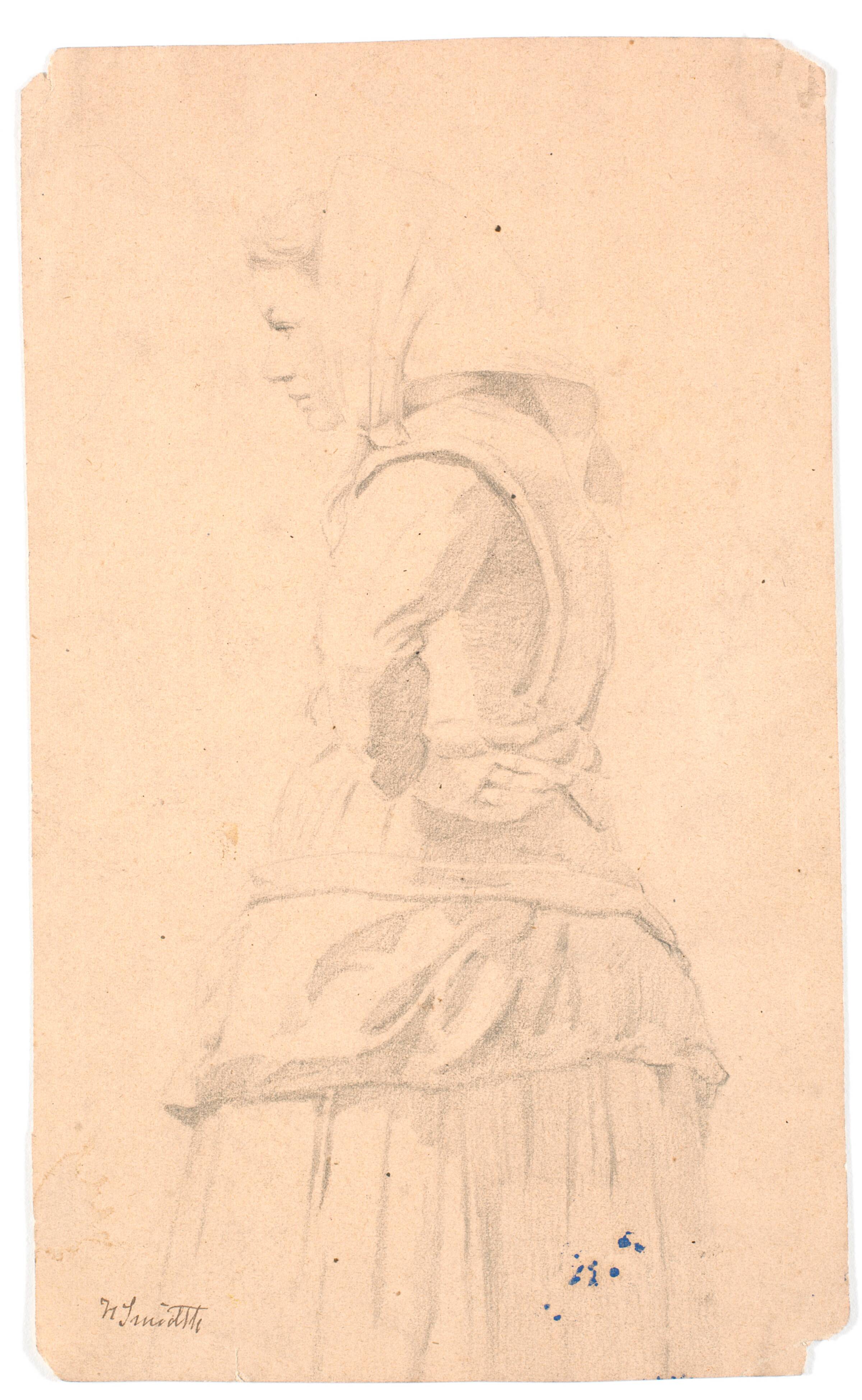 Stående bondepige, Hans Smidth, 1877-1879