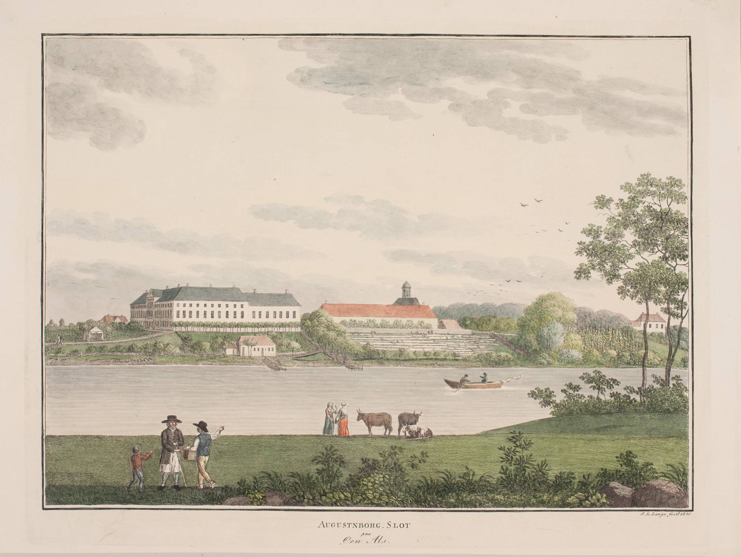 Augustenborg Slot på øen Als, Søren L. Lange, 1820
