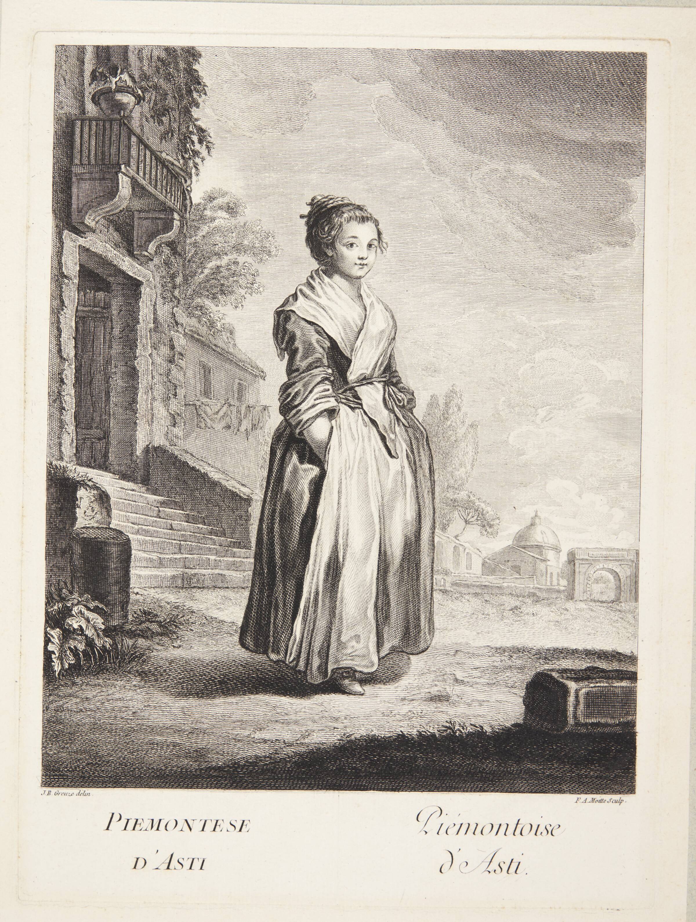 Kvinde fra Asti (Piemontoise d'Asti), François Auguste Moitte, 1760-1769