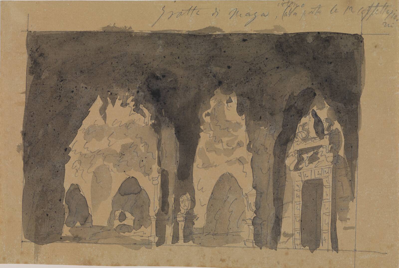 En grotte, Francesco Cocchi, 1810-1865