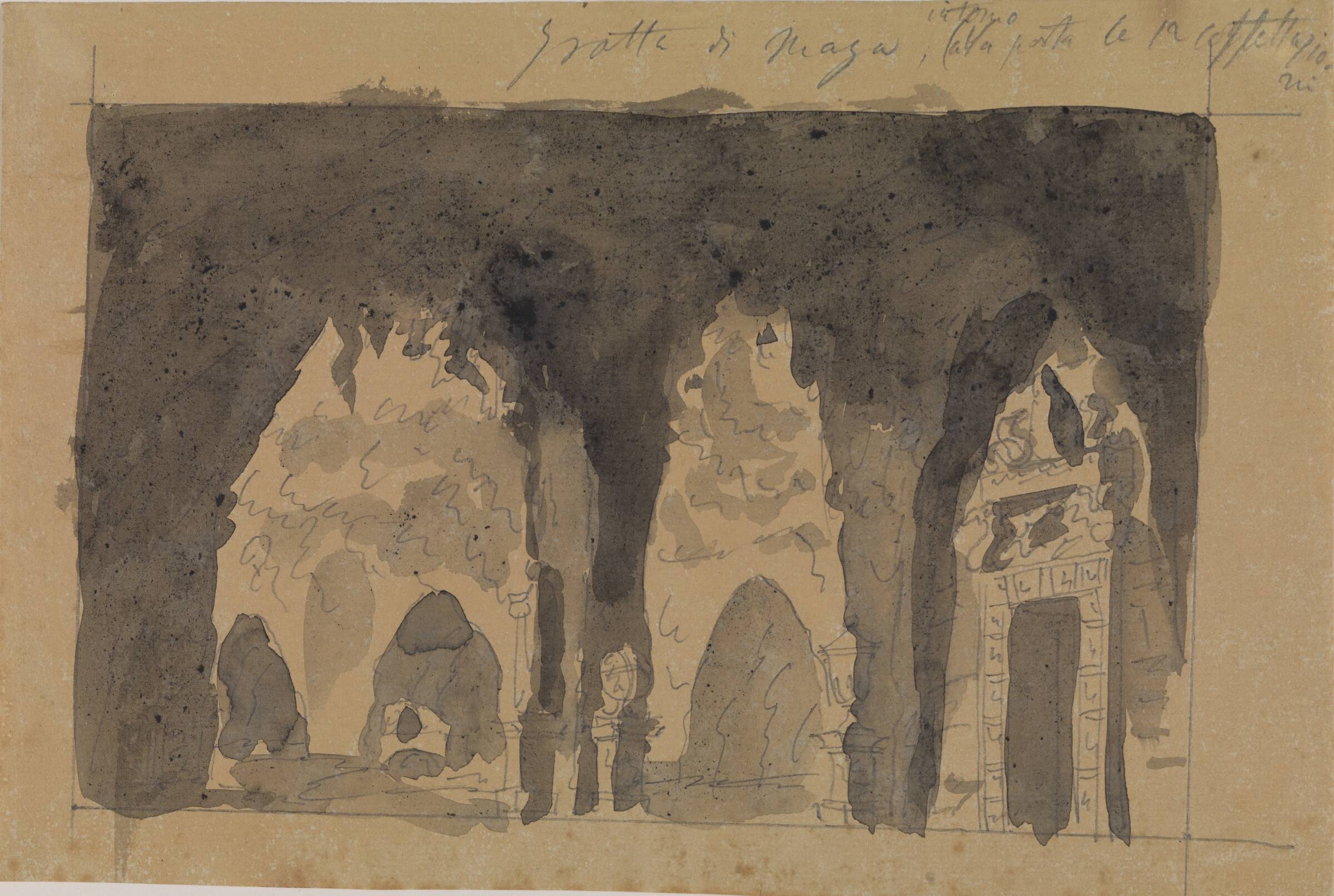En grotte, Francesco Cocchi, 1810-1865