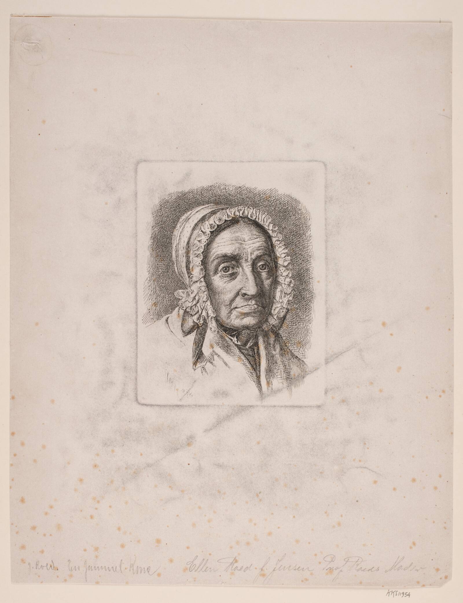 Kunstnerens moder, Ellen Roed, Jørgen Roed, 1848