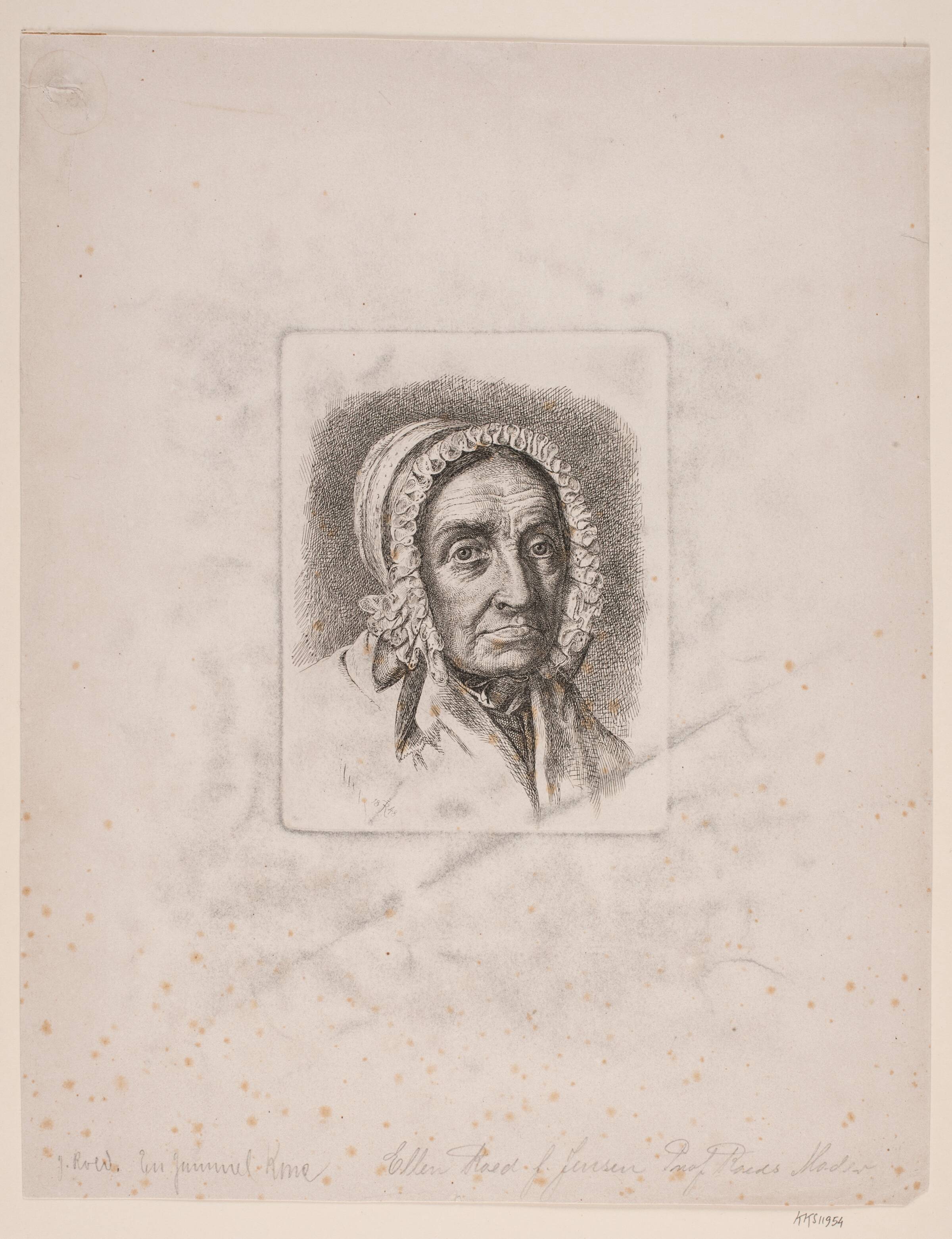 Kunstnerens moder, Ellen Roed, Jørgen Roed, 1848