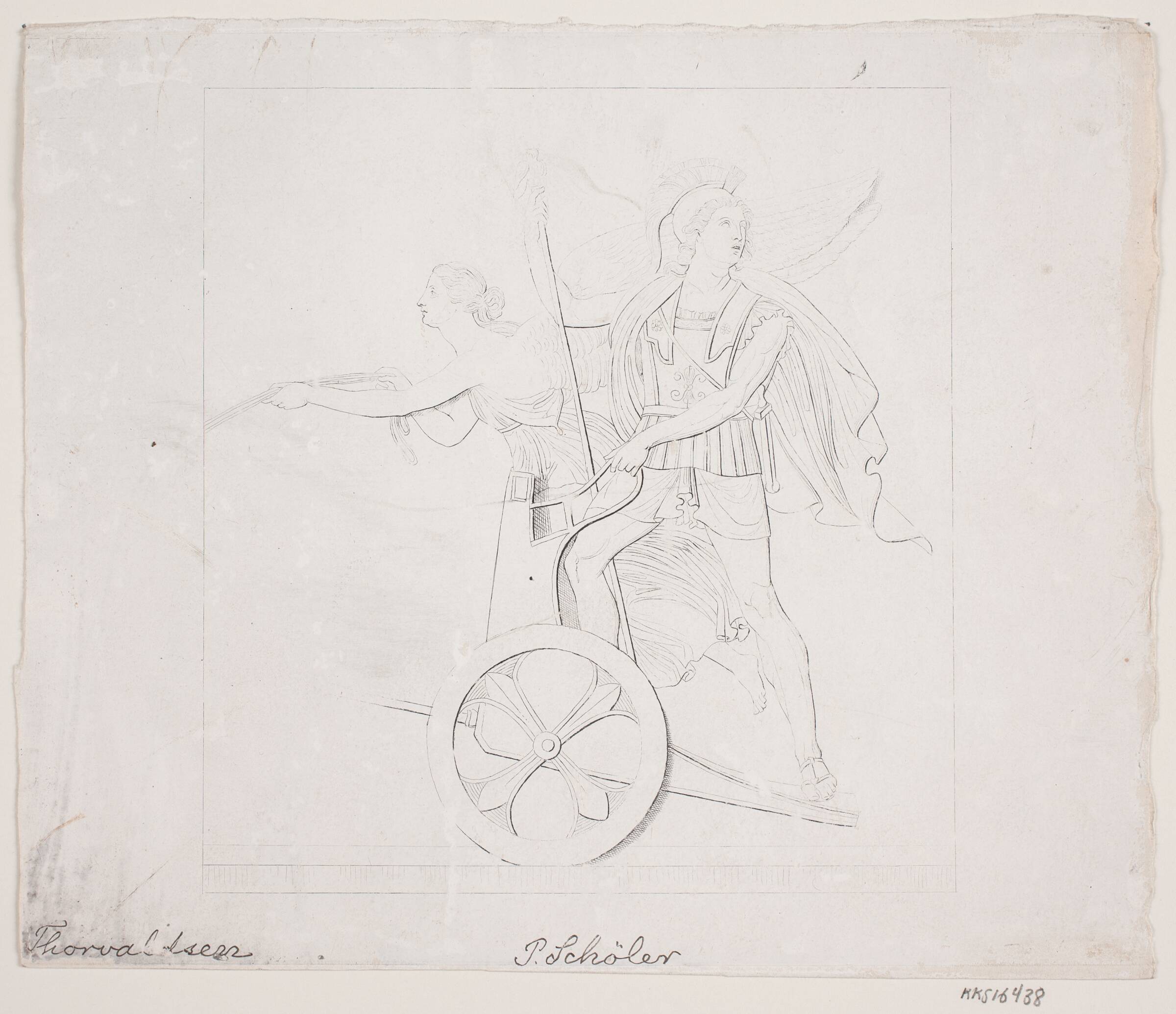 Udsnit af Thorvaldsens Alexanderfrise, Peter Christian Schøler, 1834-1866