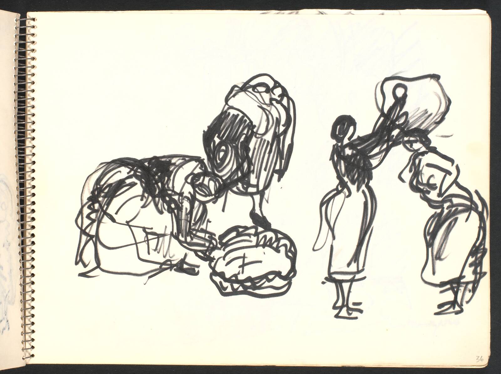 På markedspladsen, kvinder, Gottfred Eickhoff, 1952