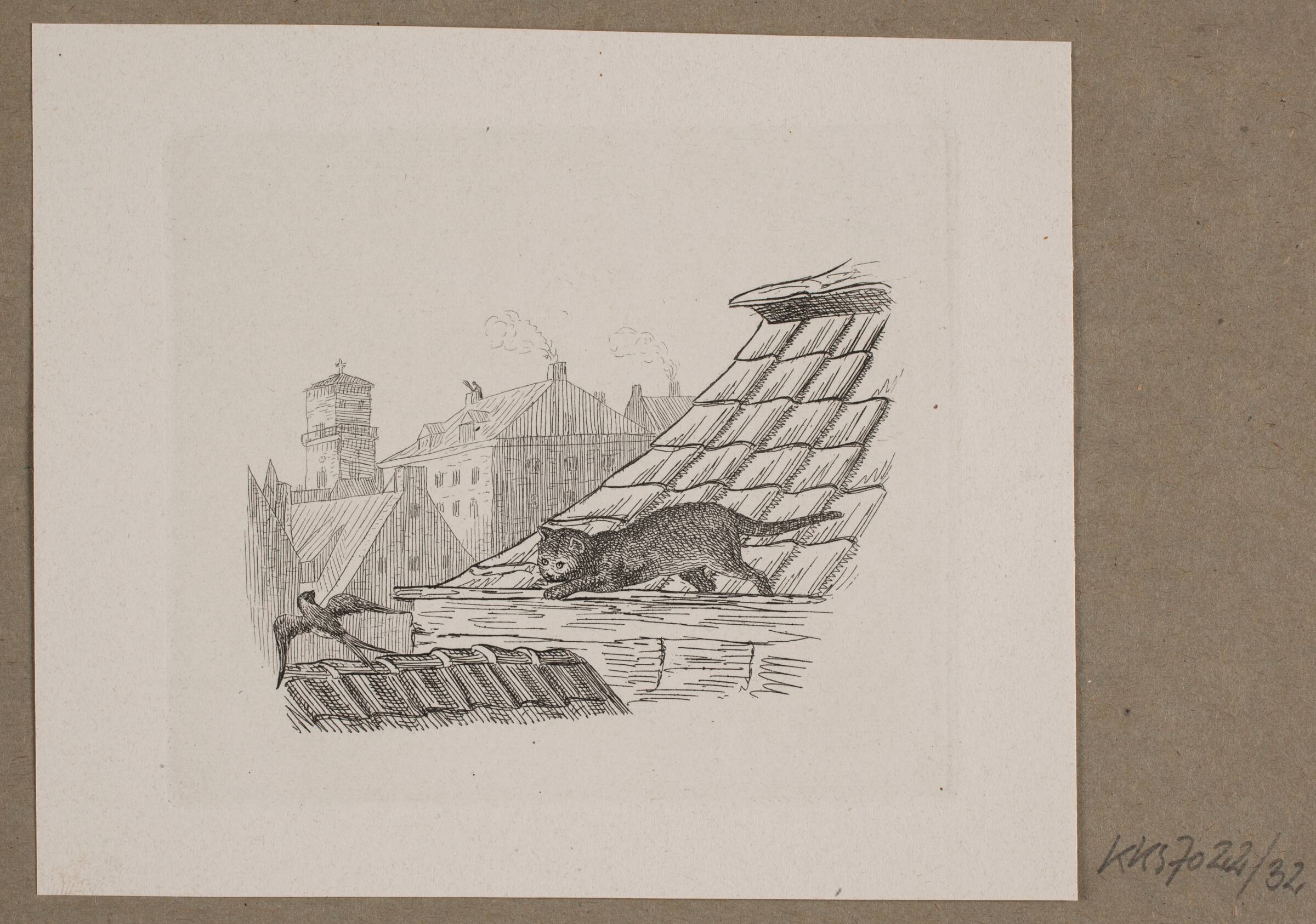 Illustration til O. Specter, "Fabler for Børn", Vilhelm Kyhn, 1838