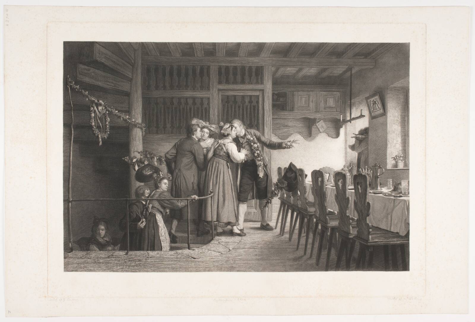 Bryllupsfestligheder i Alsace, Joel Ballin, 1848-1870