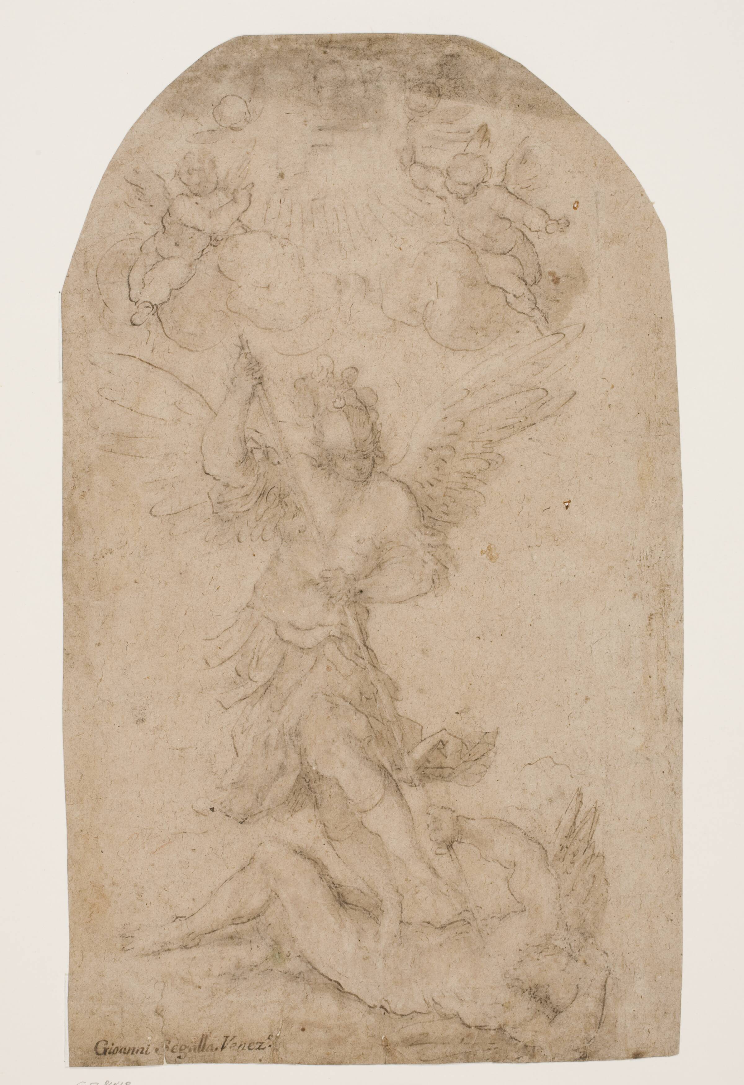 Ærkeenglen Michael besejrer djævlen, Giovanni Segala, 1663-1720