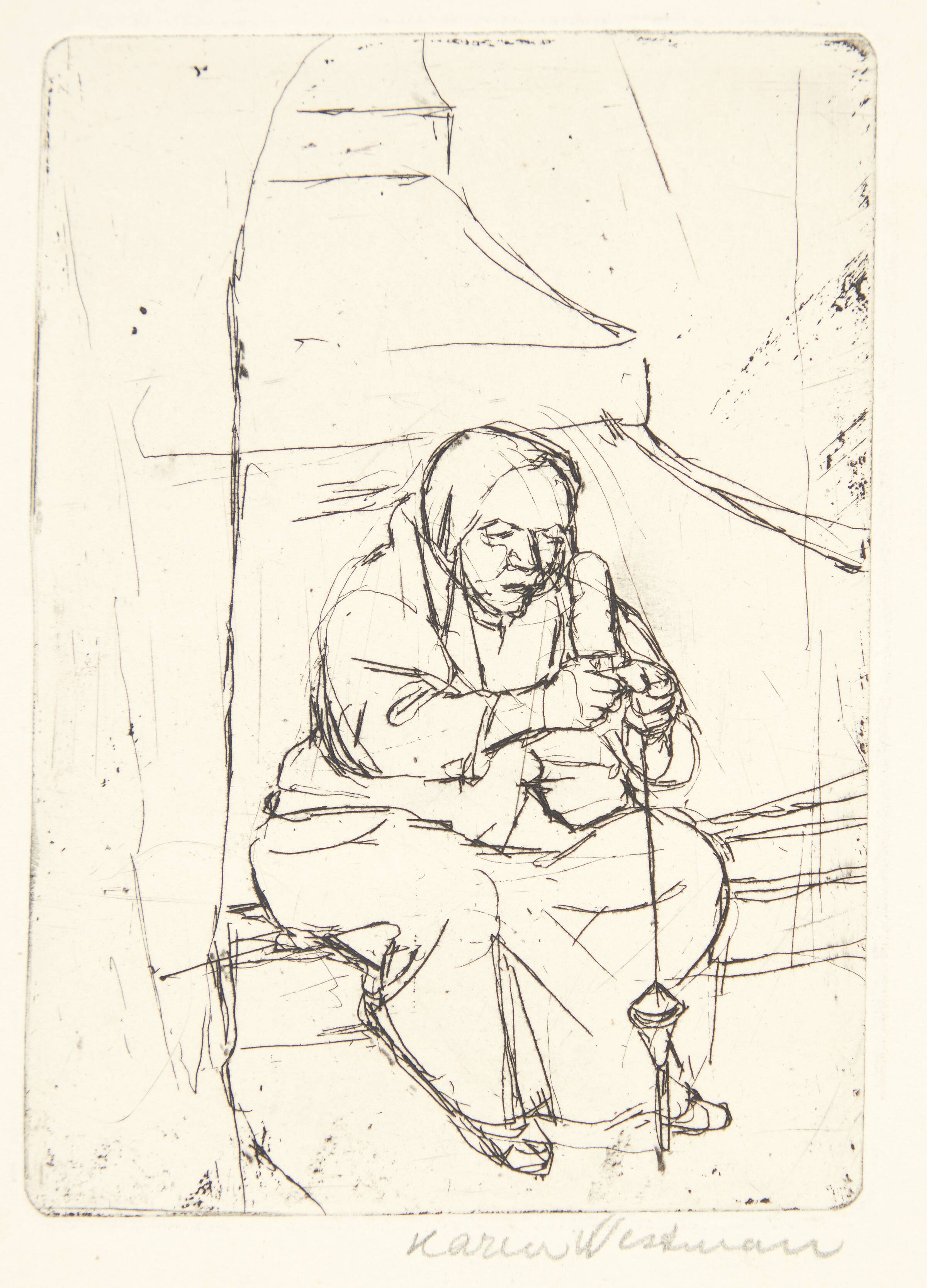 Kone fra Lindos. Spinderske, Karen Westman, 1957