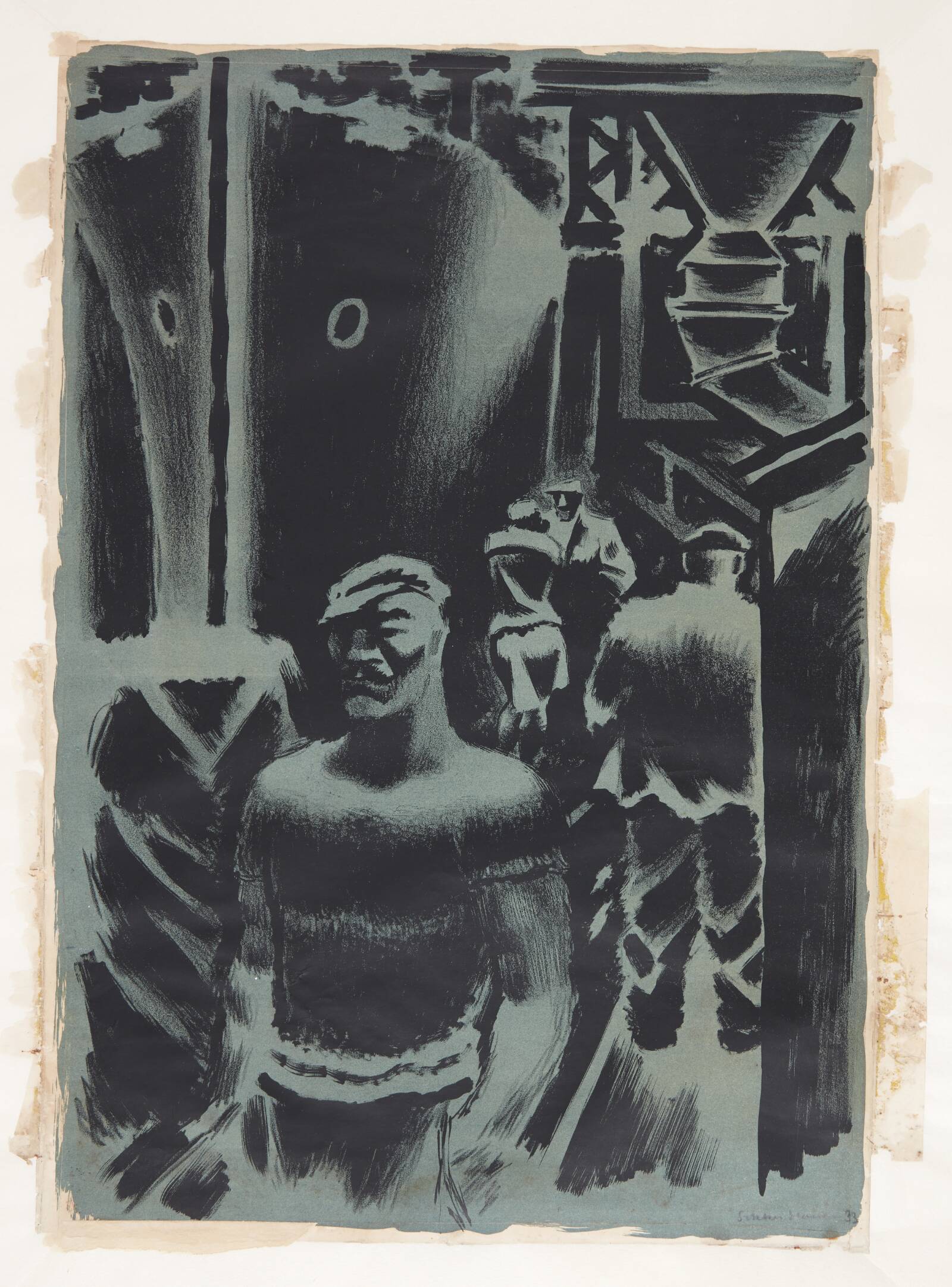 Arbejdere på havnen, Sikker Hansen, 1933