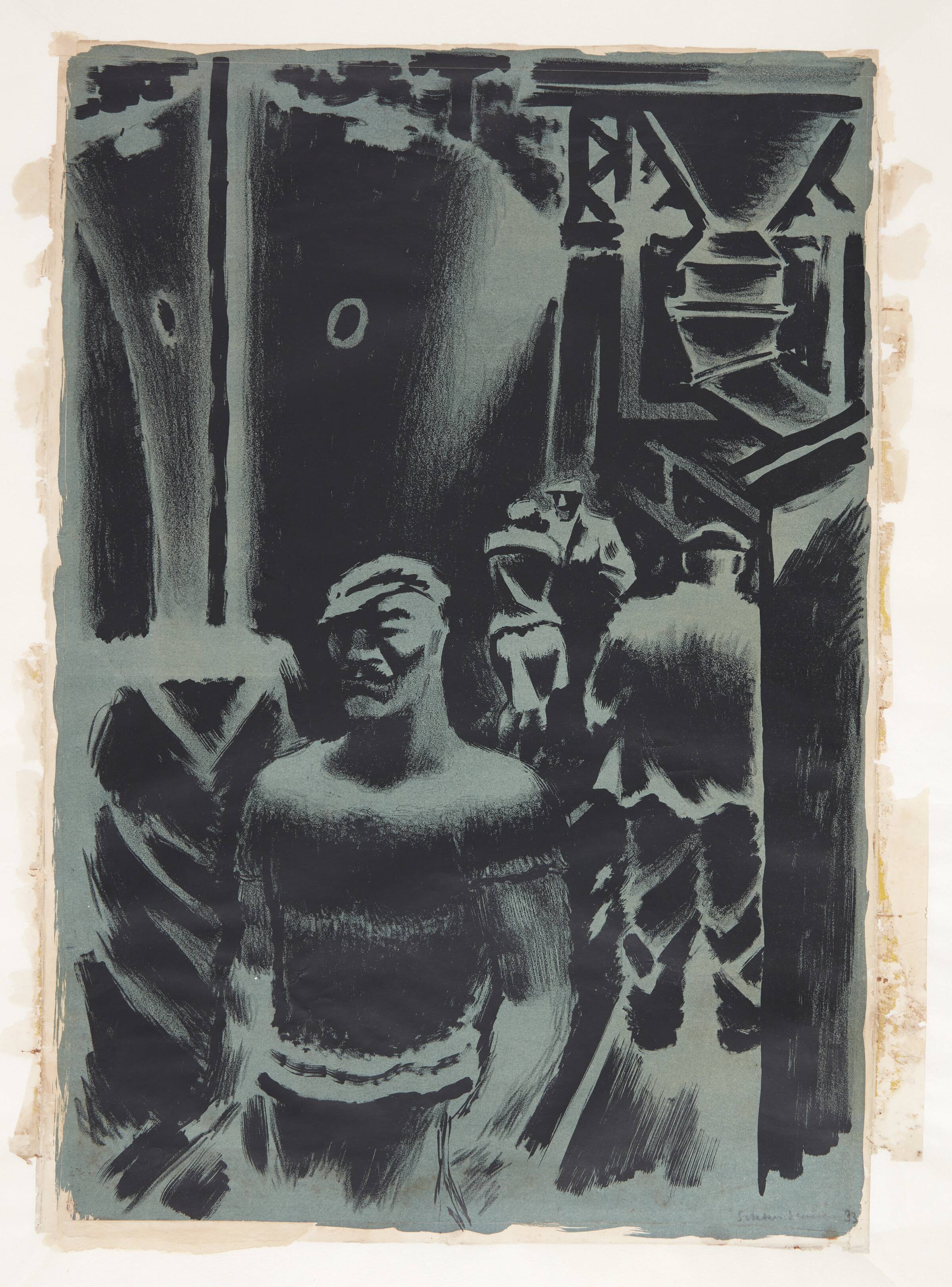 Arbejdere på havnen, Sikker Hansen, 1933