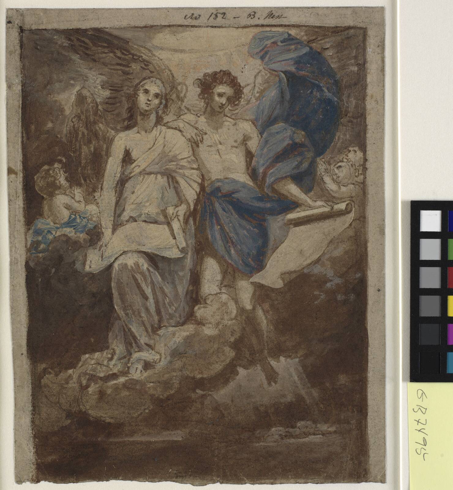 Study for a painting of The Angels Appearing to the Shepherds, 1774, by Benjamin West, 1772-1774