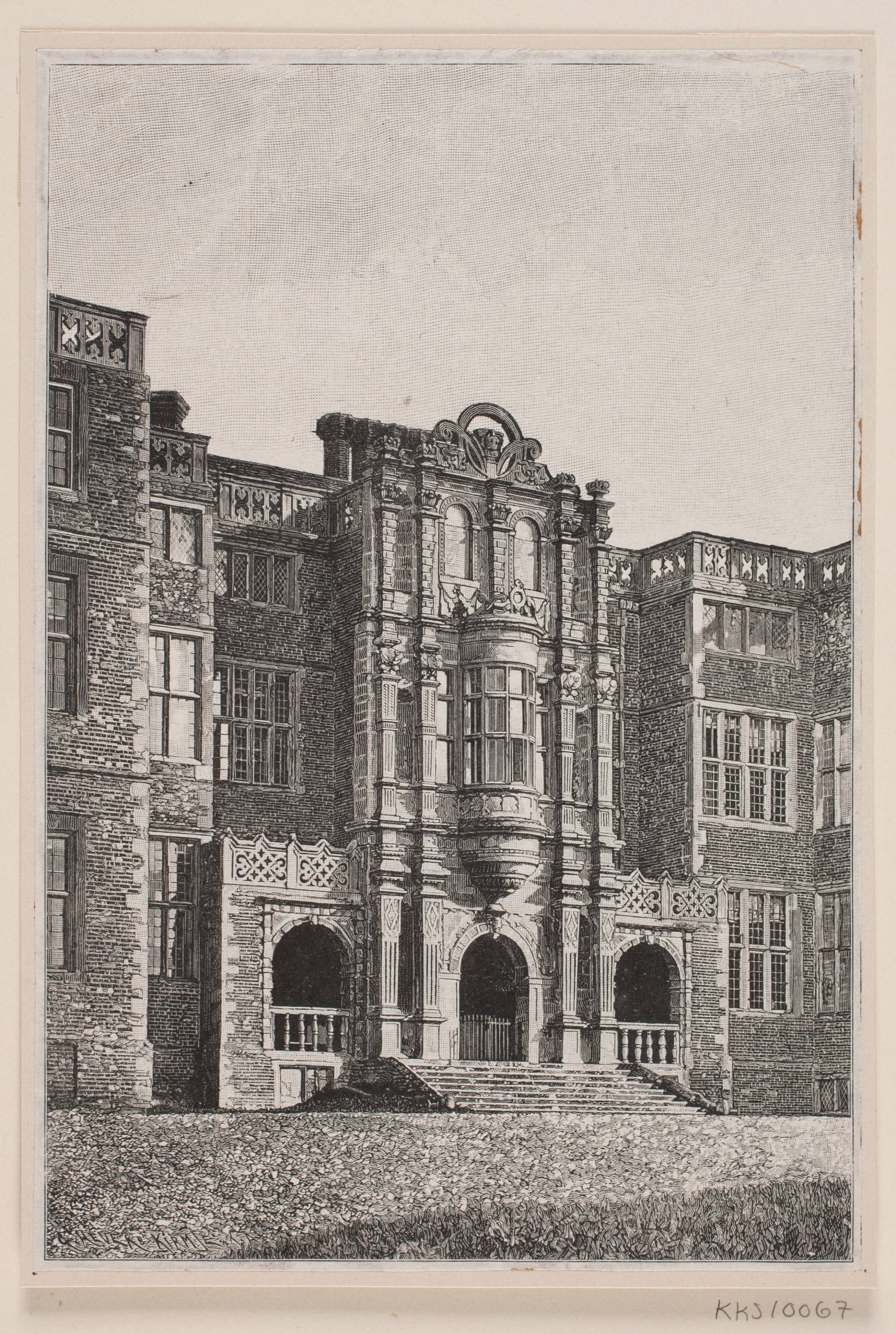Portalparti af landslot, Louis Sørensen, 1887
