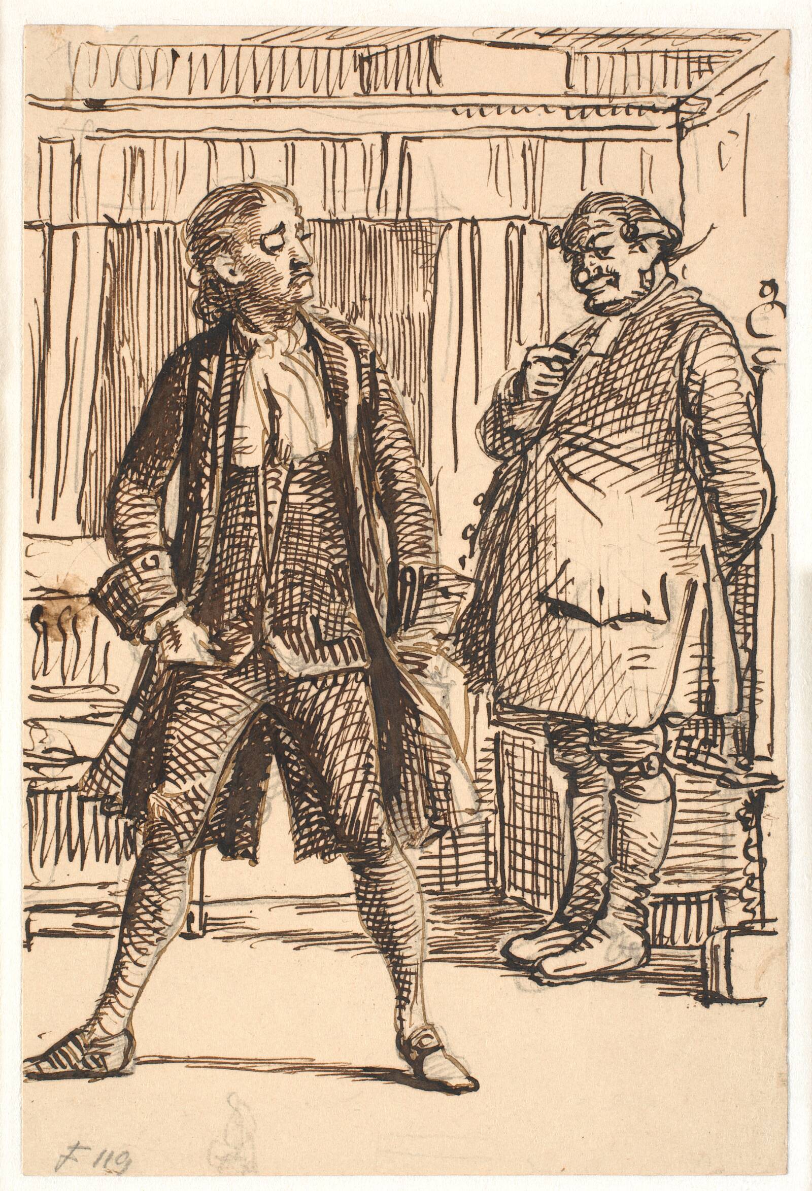 Erasmus Montanus og Per Degn, Wilhelm Marstrand, 1845