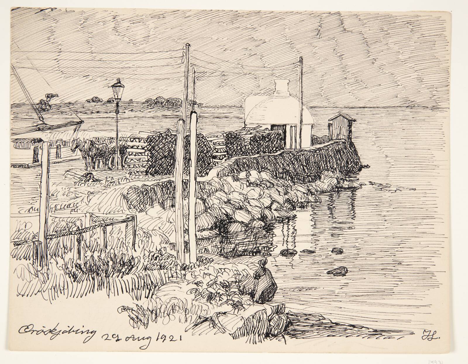 "Ærøskøbing". Ærø, Johannes Larsen, 1921