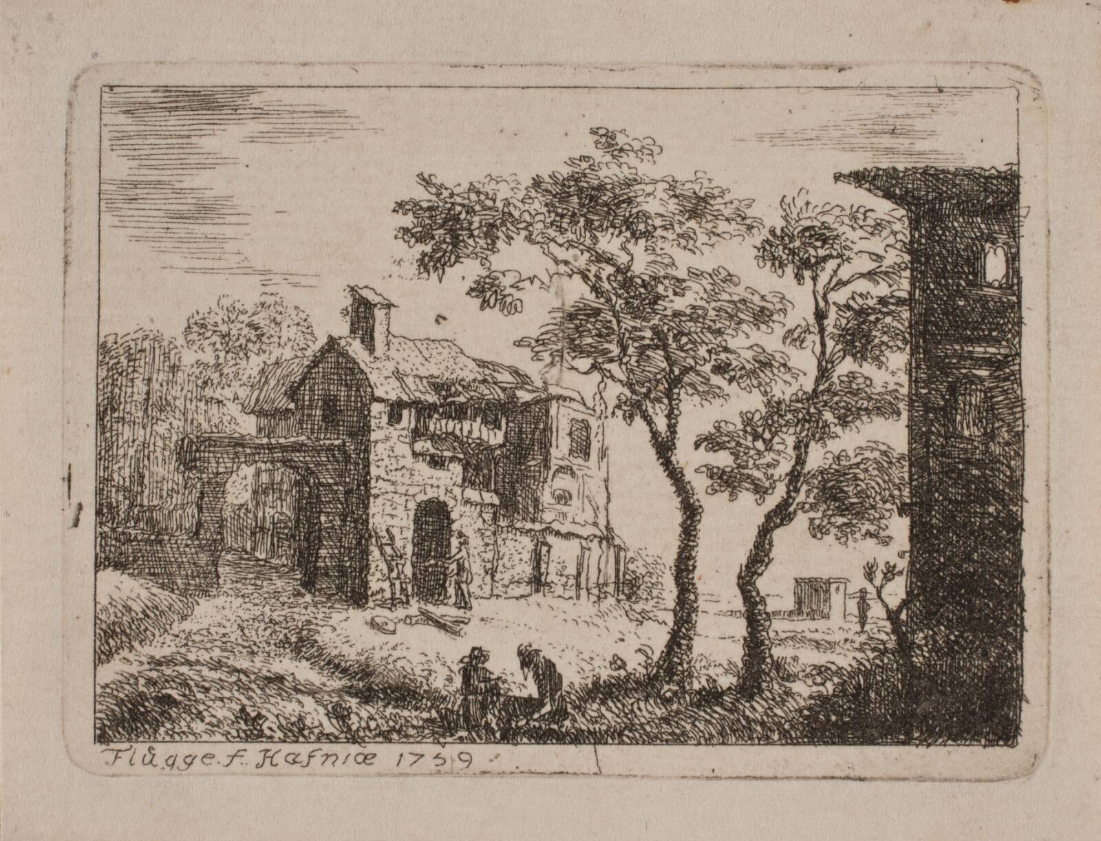 Landskab, B. Flügge, 1758