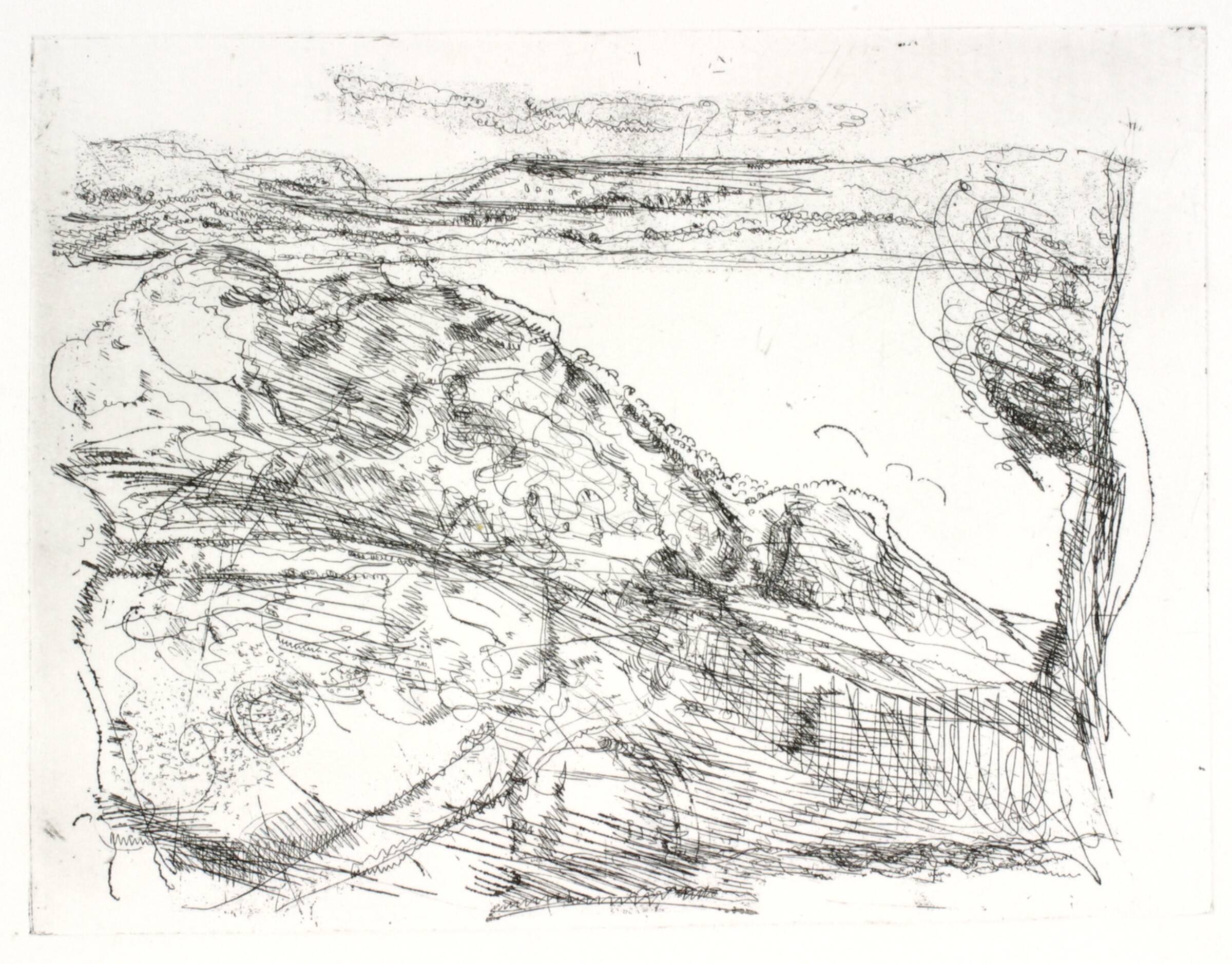 Landskab. Motiv ved Moret, Arne Johannessen, 1965